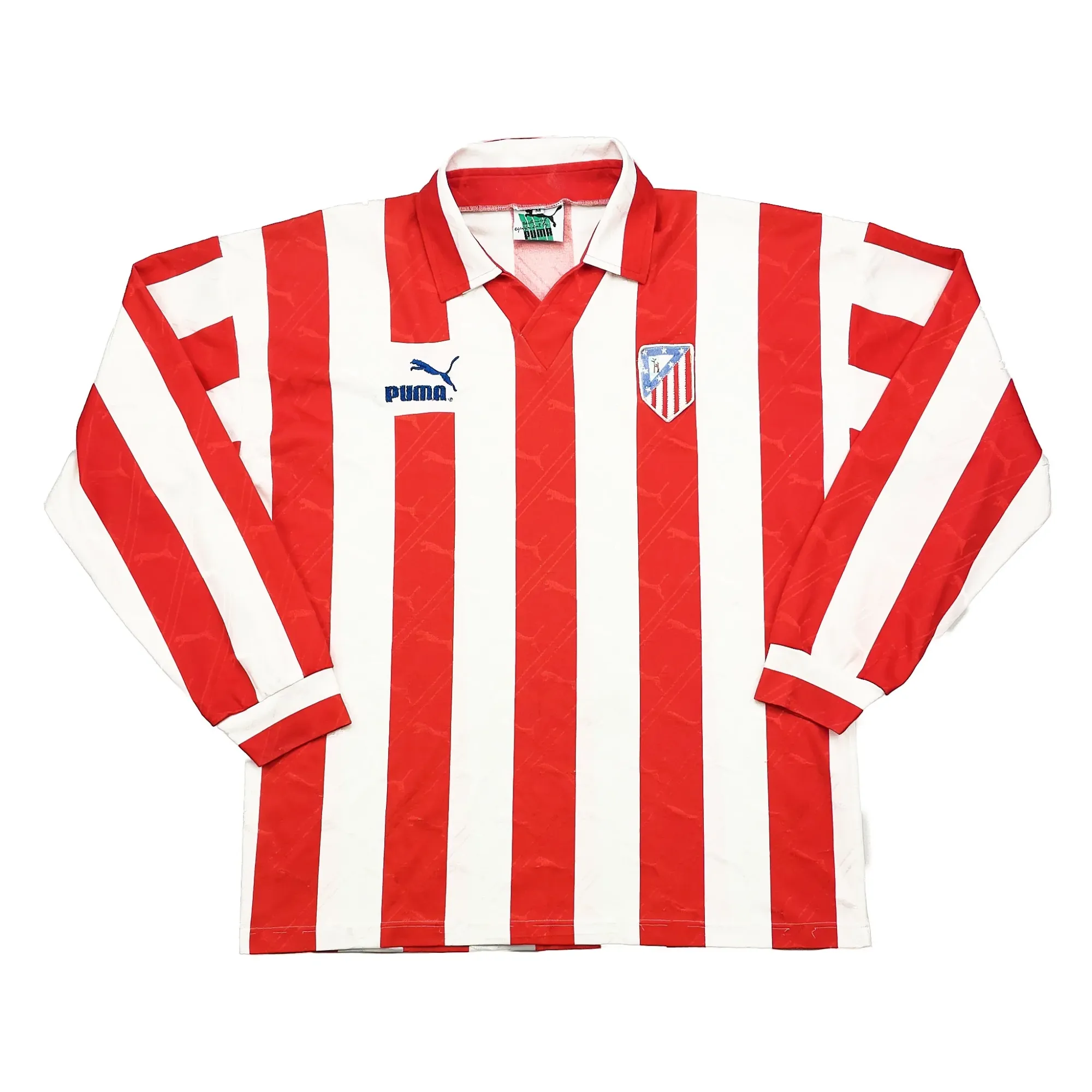 1992/93 Atletico Madrid L/S Home Shirt (M) Puma | Cult Kits