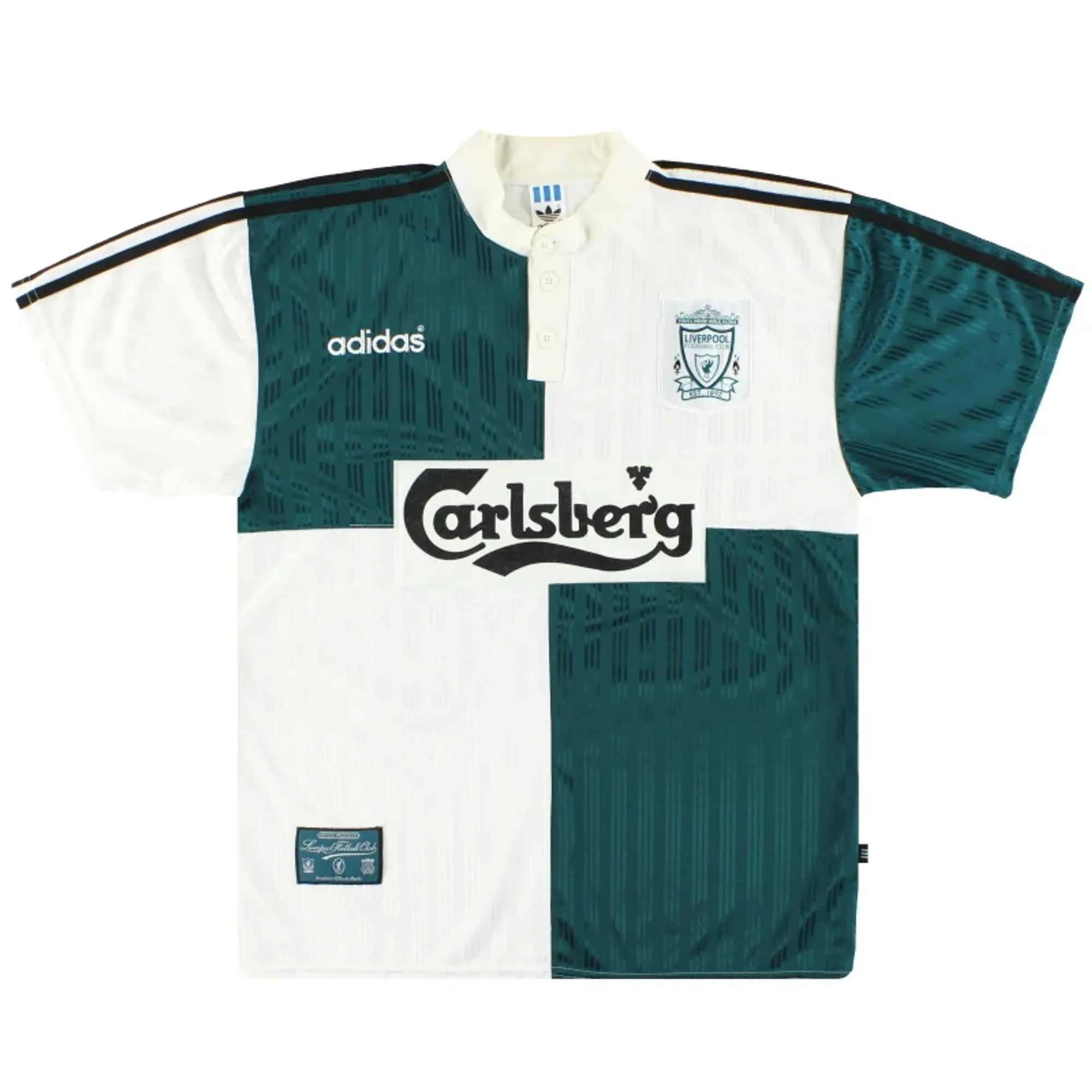 1995-96 Liverpool adidas Away Shirt L - Liverpool / Excellent 