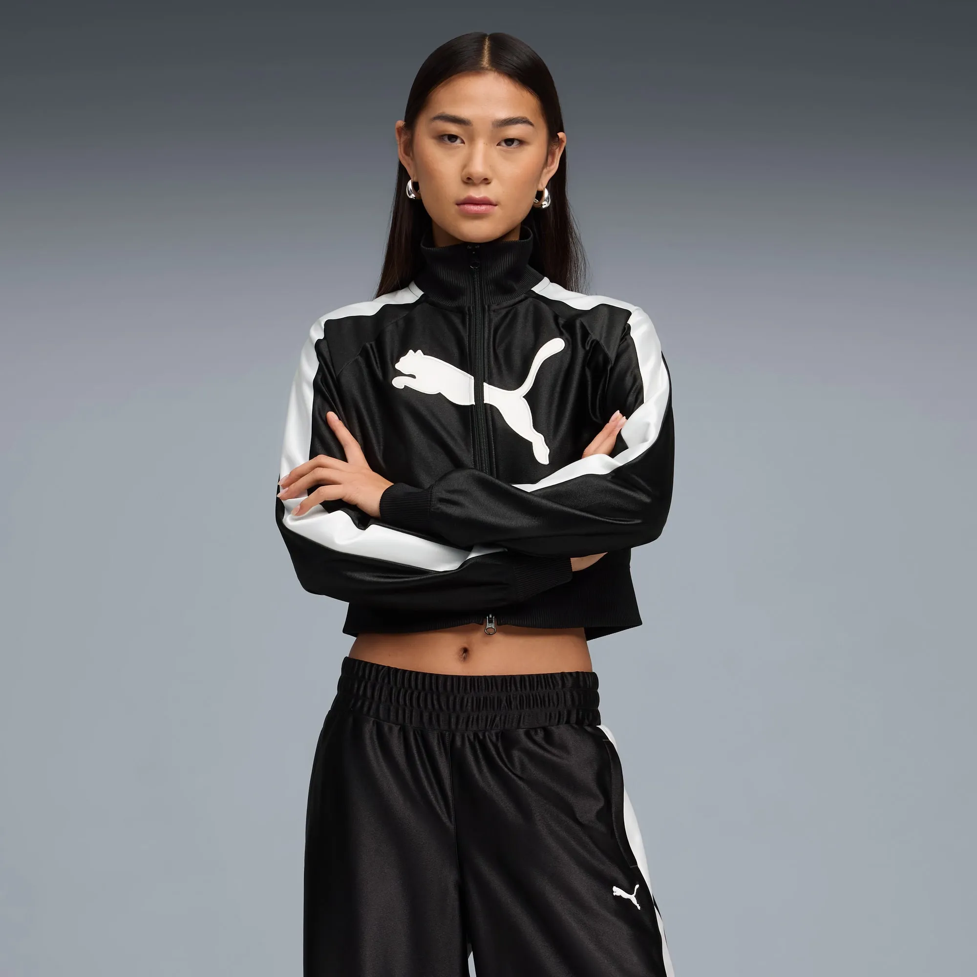 Future.PUMA.Archive T7 Cropped Track Jacket Women, Black, size Large