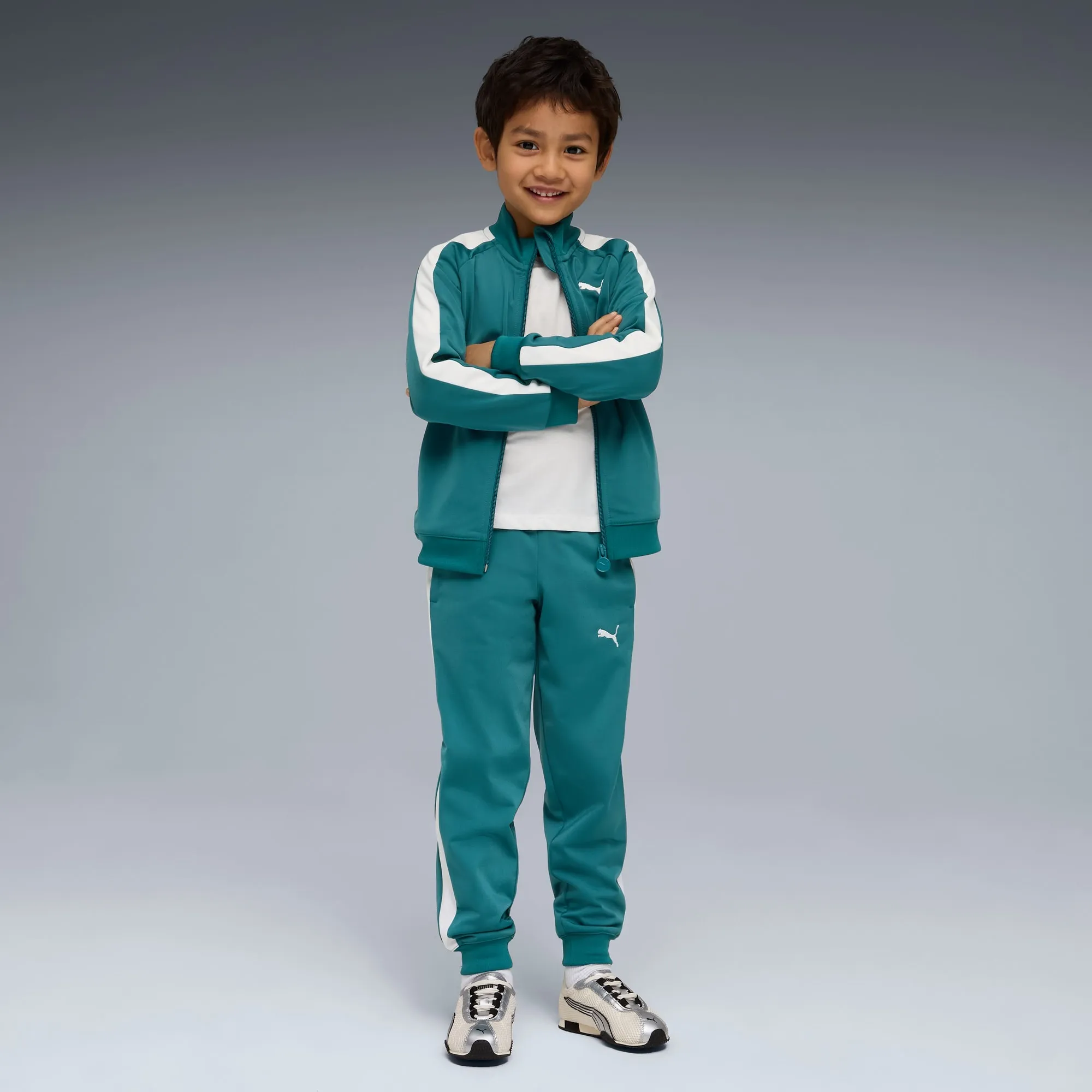 PUMA T7 Always On Track Suit Kids, Emerald Ice, size 2-3 Months