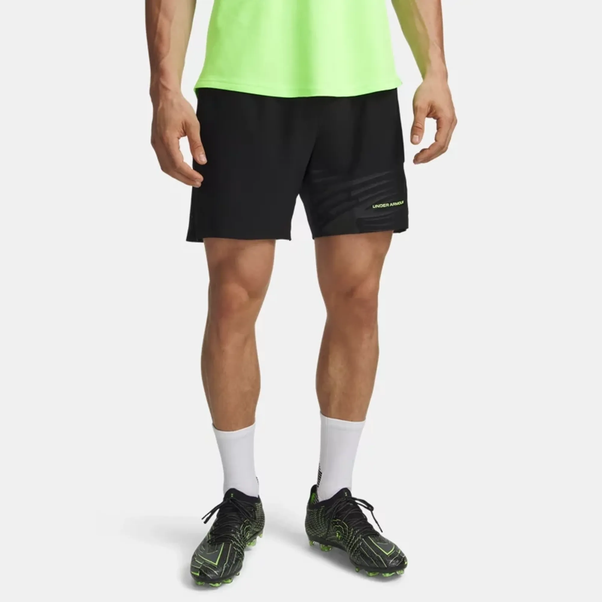 Under Armour  Challenger Elite Men's Shorts Ultimate Black / Hyper Green L