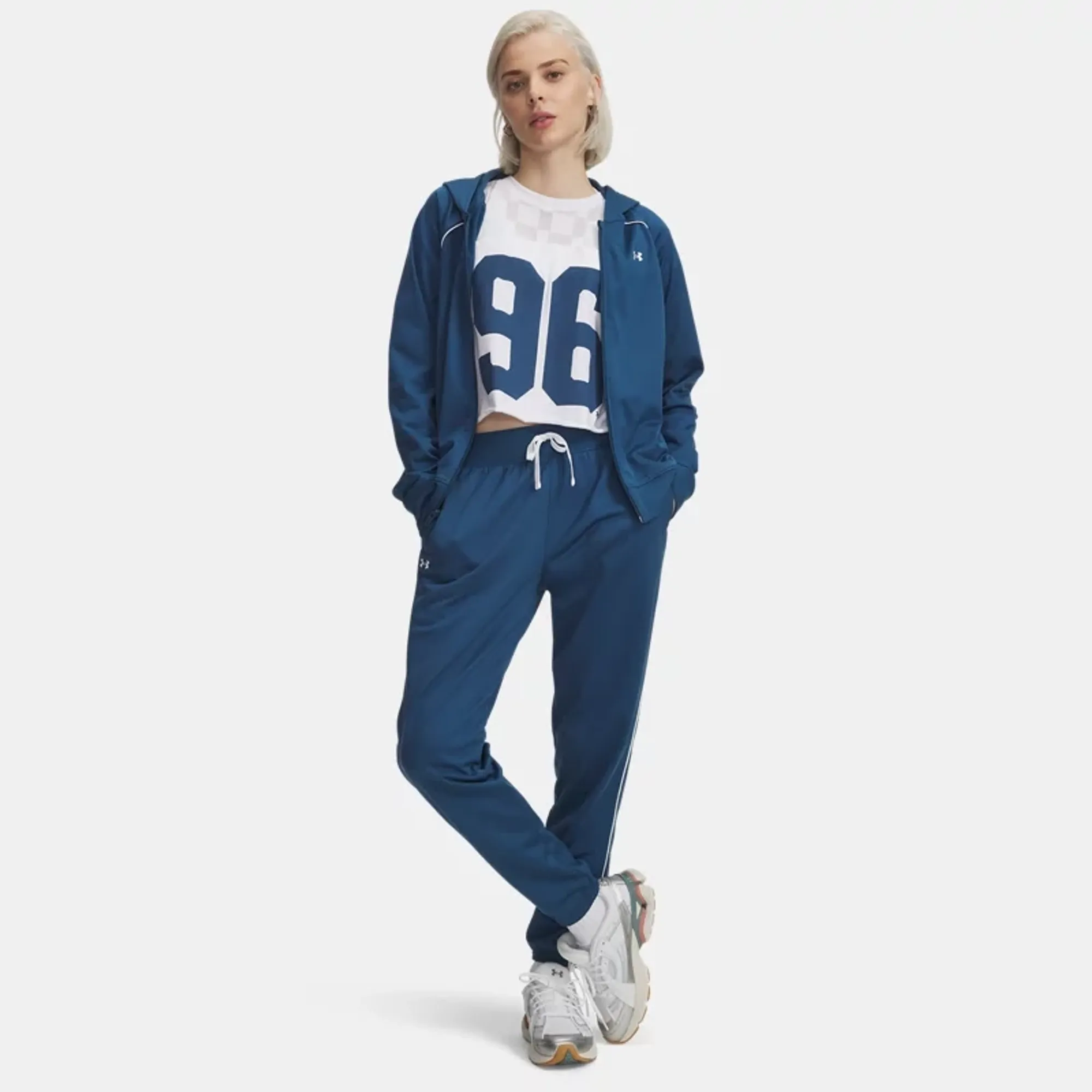 Under Armour  Rival Tricot Women's Tracksuit Wham Blue / White / White L