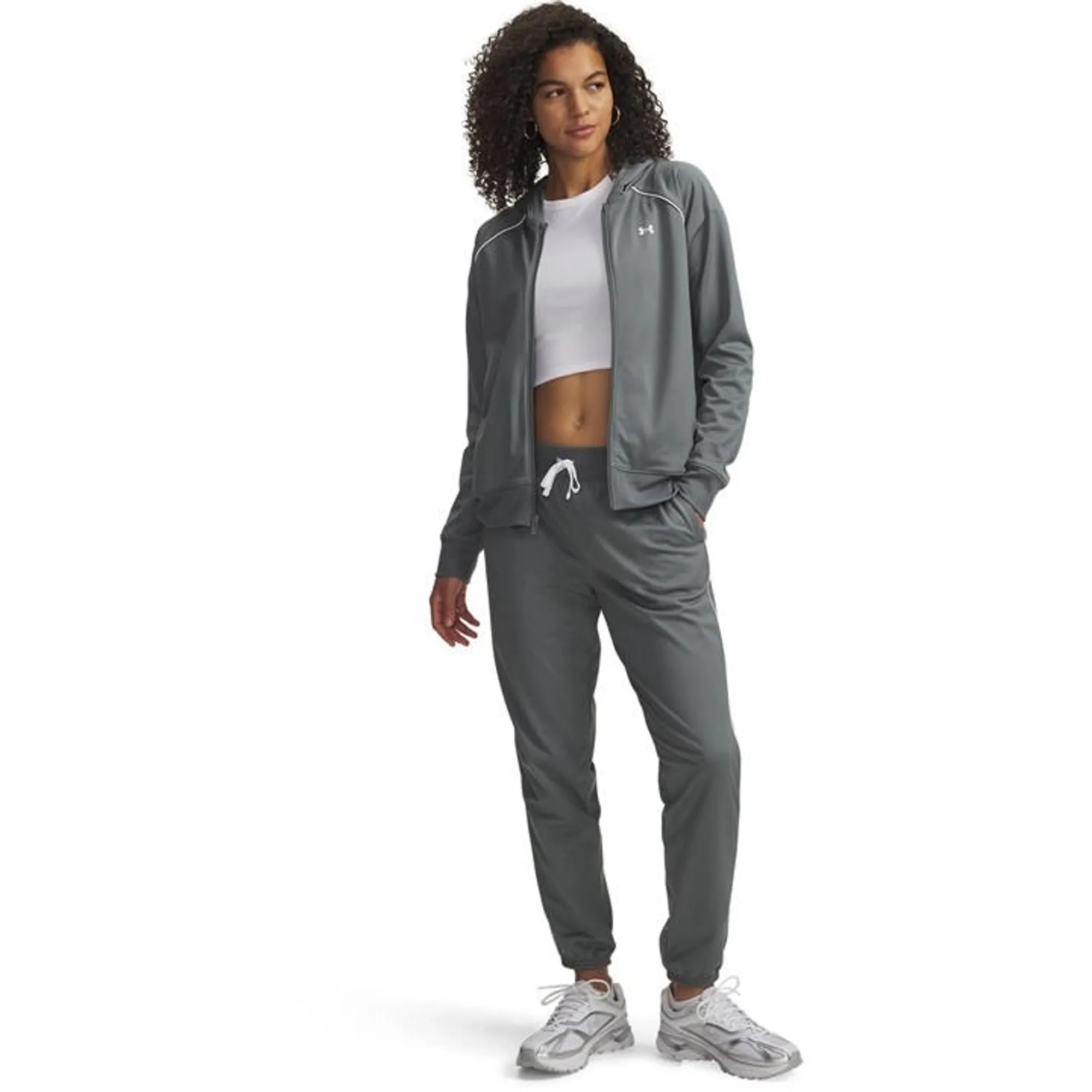 Under Armour  Rival Tricot Women's Tracksuit Clay Green / White / White L