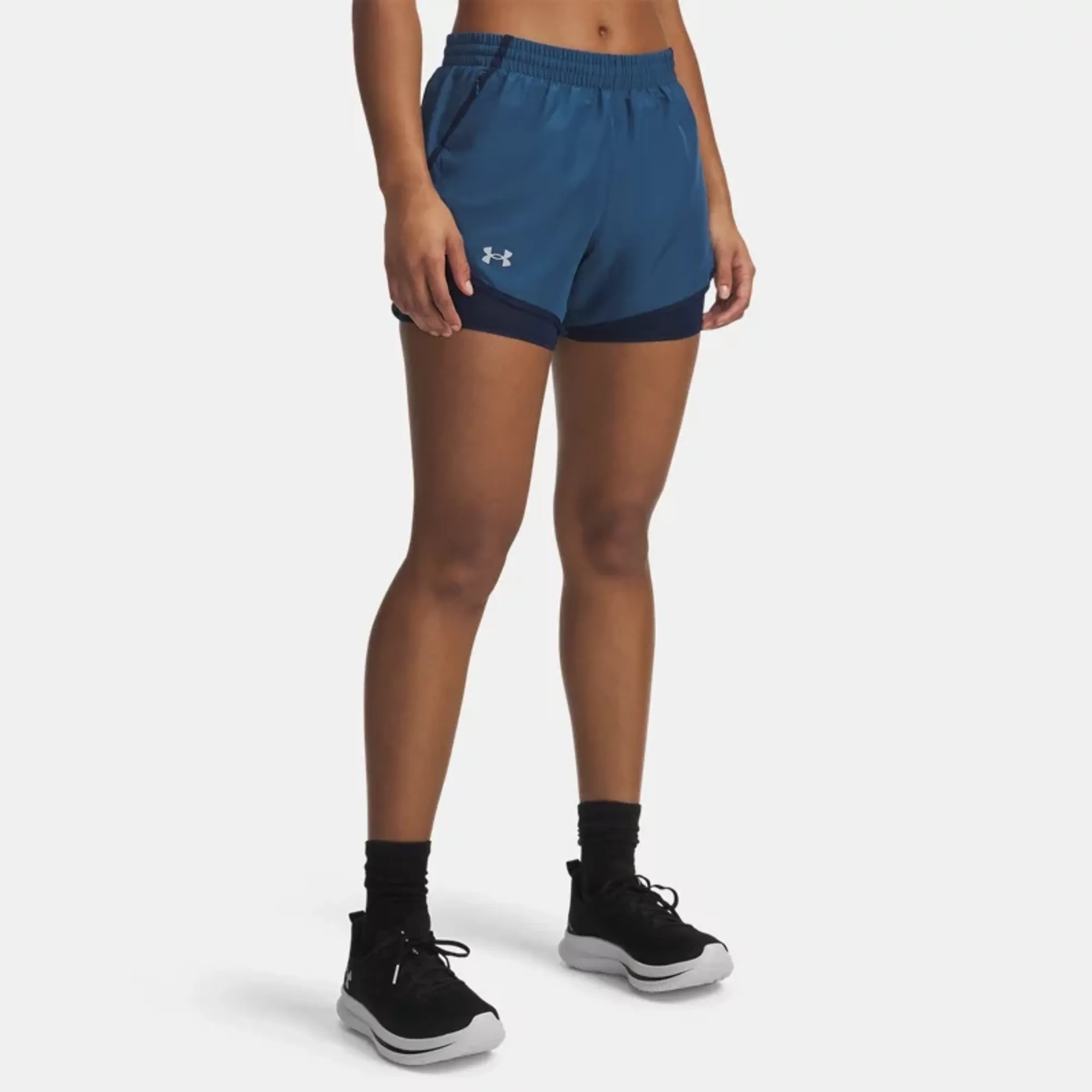 Under Armour  Fly-By Women's 2-in-1 Shorts Wham Blue / Academy / Reflective L