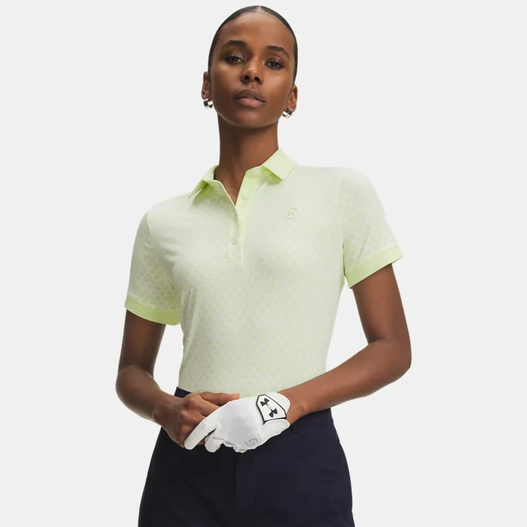 Under Armour  ArmourDry Printed Women's Polo Fade Green / White / Fade Green L