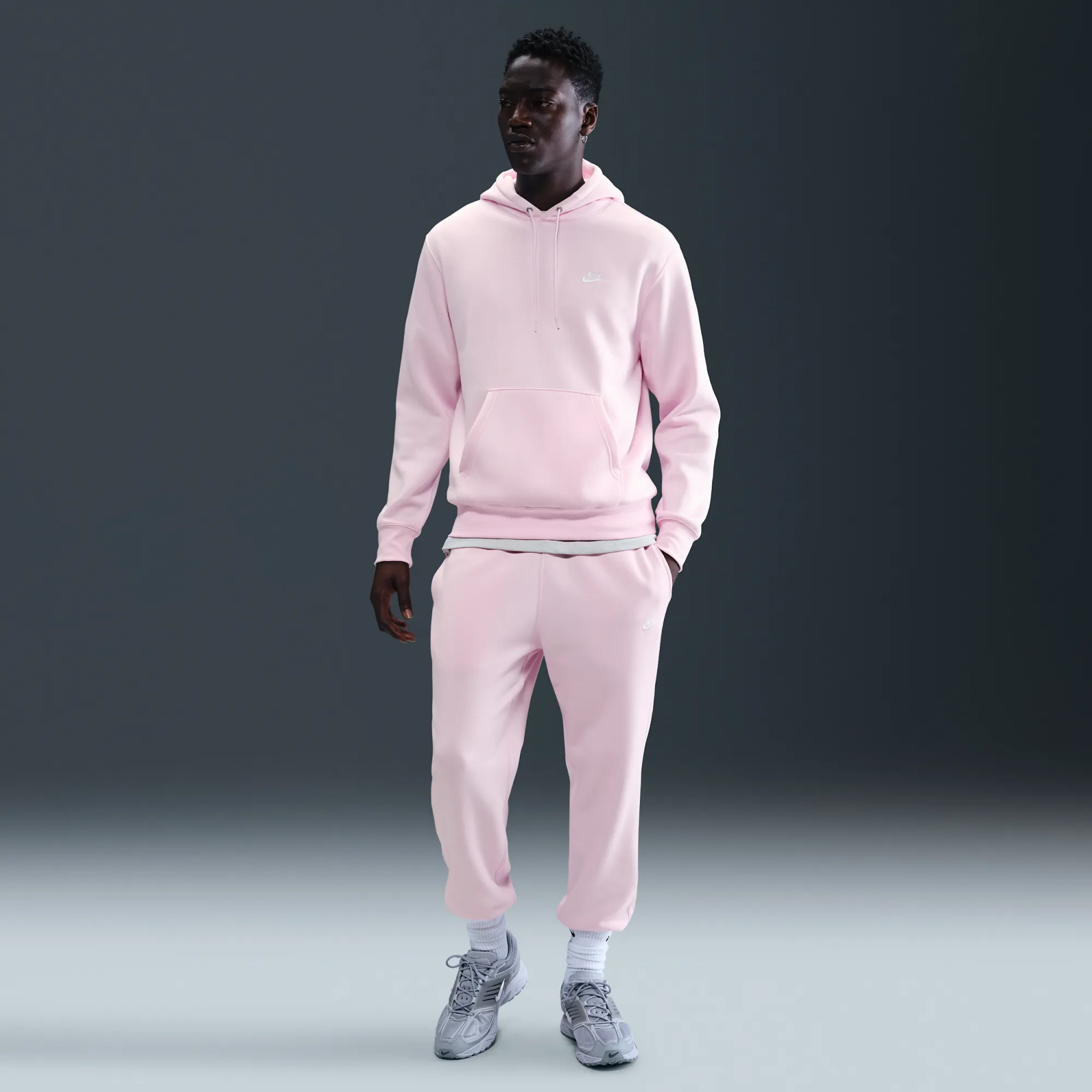 Nike Club Men's Joggers - Pink - Cotton/Polyester