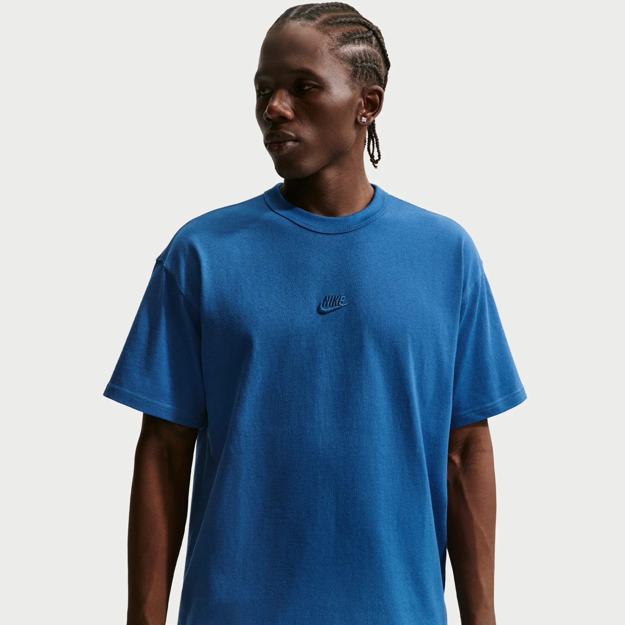 Nike Premium Essentials Men's T-Shirt - Blue - Cotton