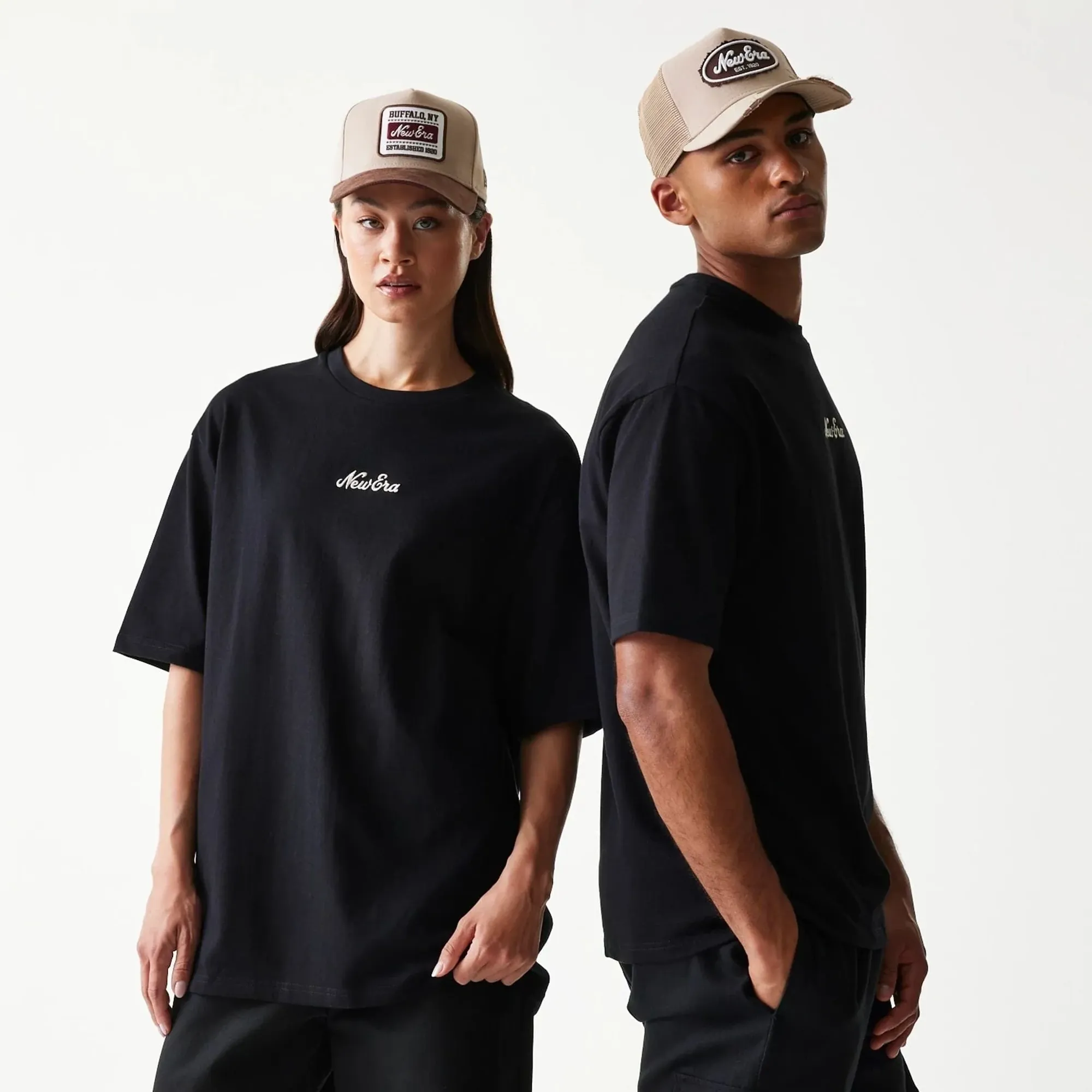 New Era Script Black T-Shirt adult unisex