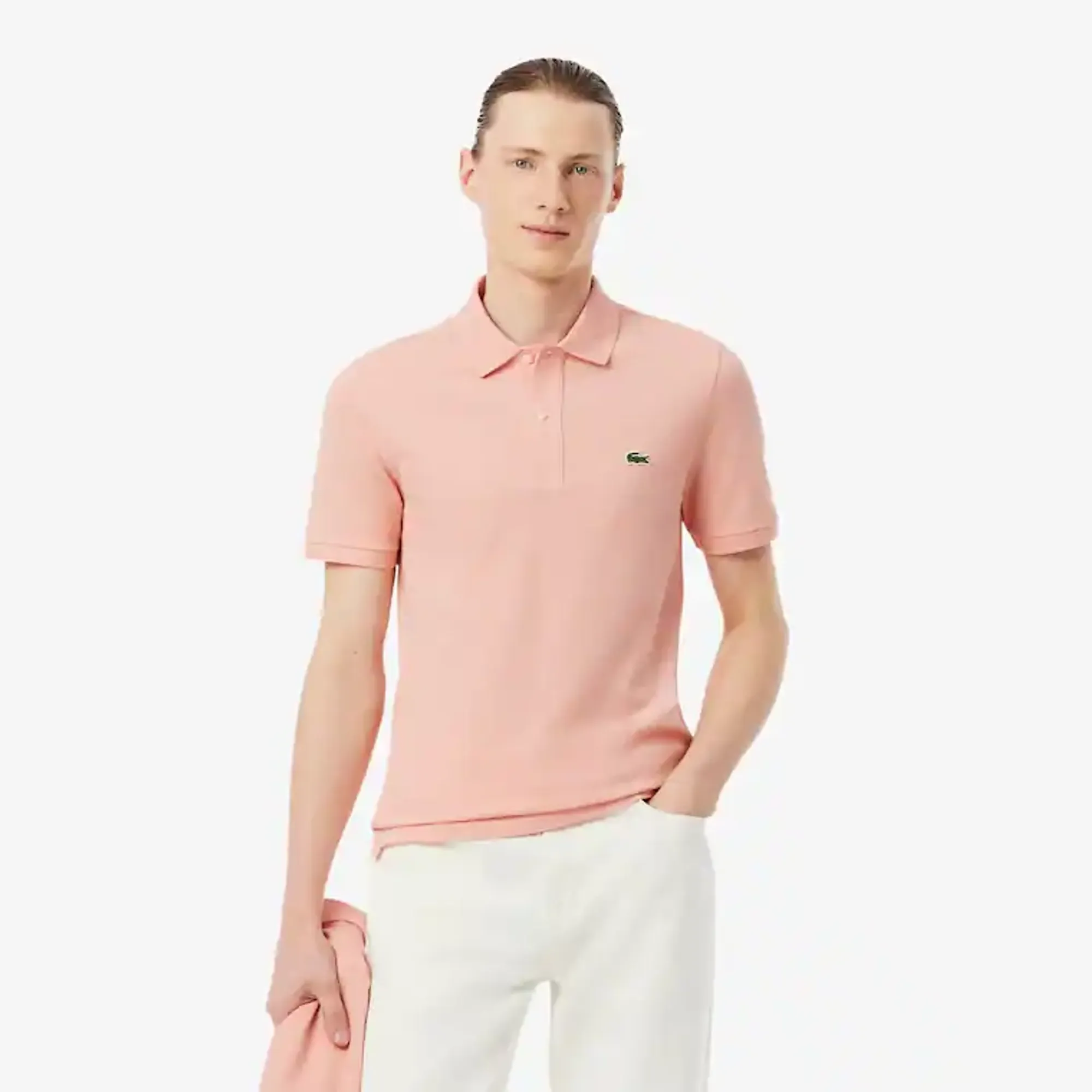 Lacoste Slim Fit L.12.12 Original Polo Shirt - Coral Pink