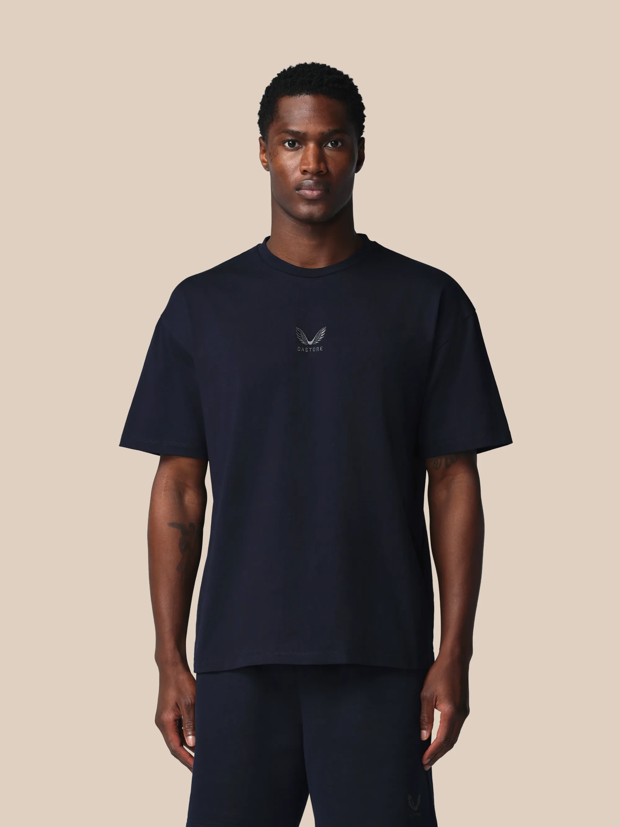 Castore Men’s Adapt Cotton Short Sleeve Loose Fit T-shirt - Navy