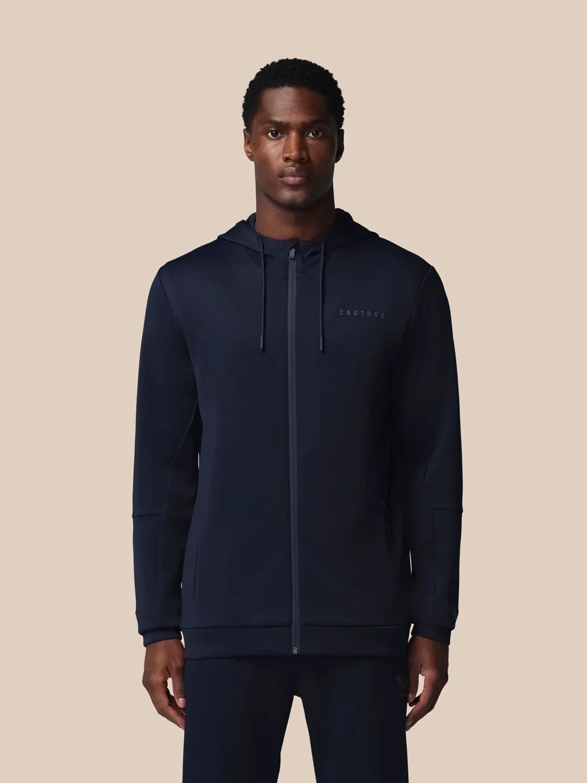 Castore Men’s Flex Long Sleeve Full Zip Hoodie - Black