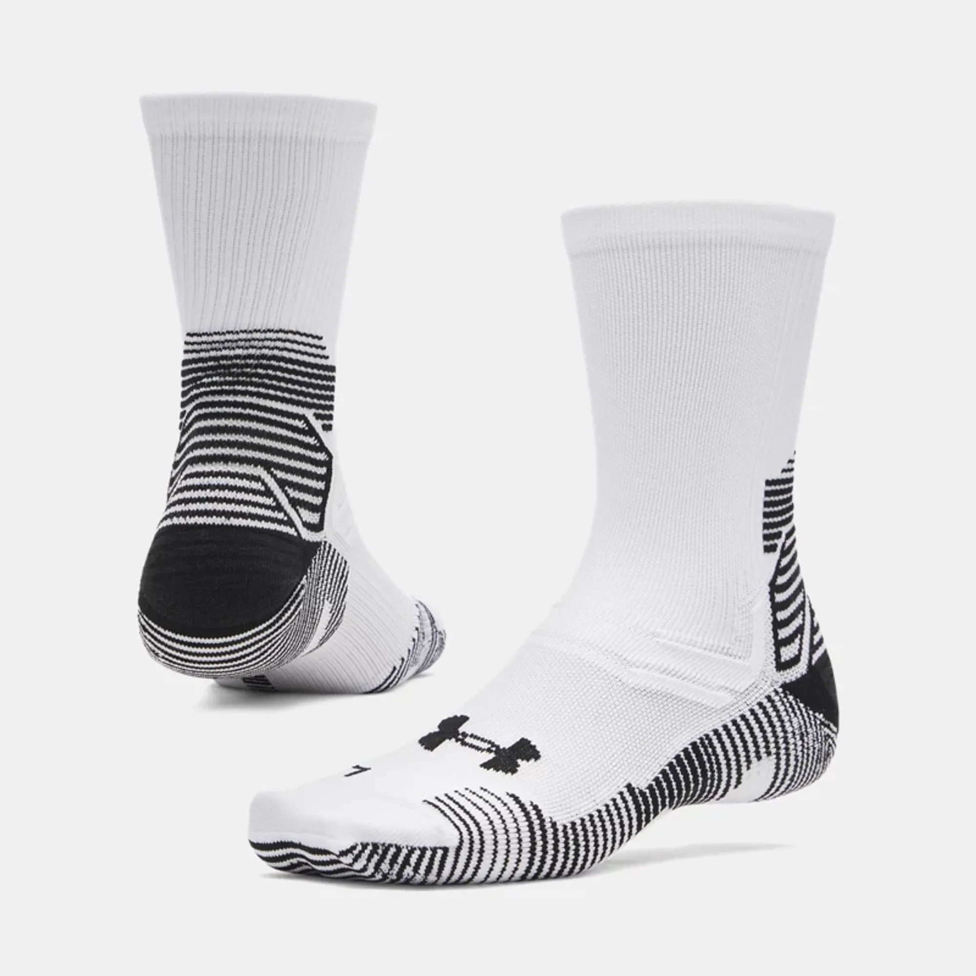 Under Armour  Magnetico Elite Unisex Crew Socks White / Ultimate Black / Ultimate Black L