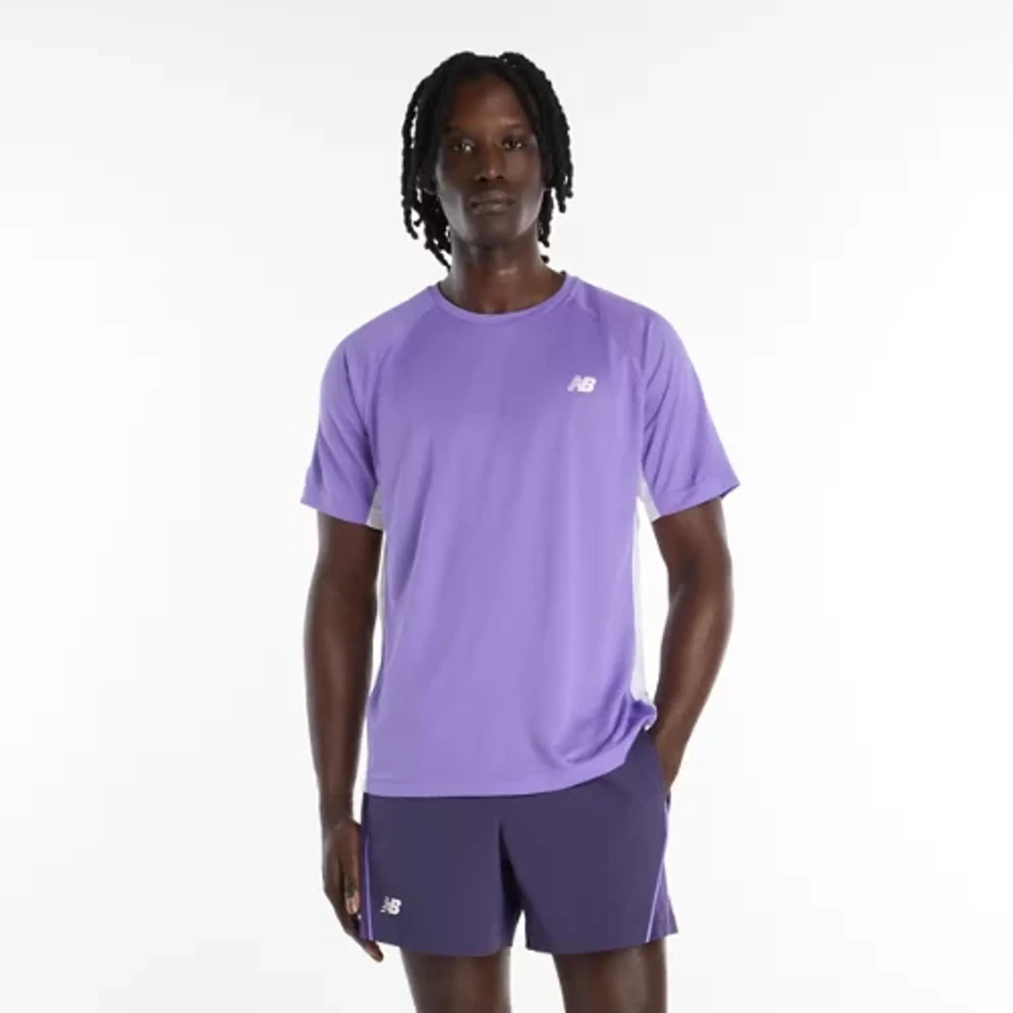 New Balance Men's Tournament Novelty Top in Blue Poly Knit