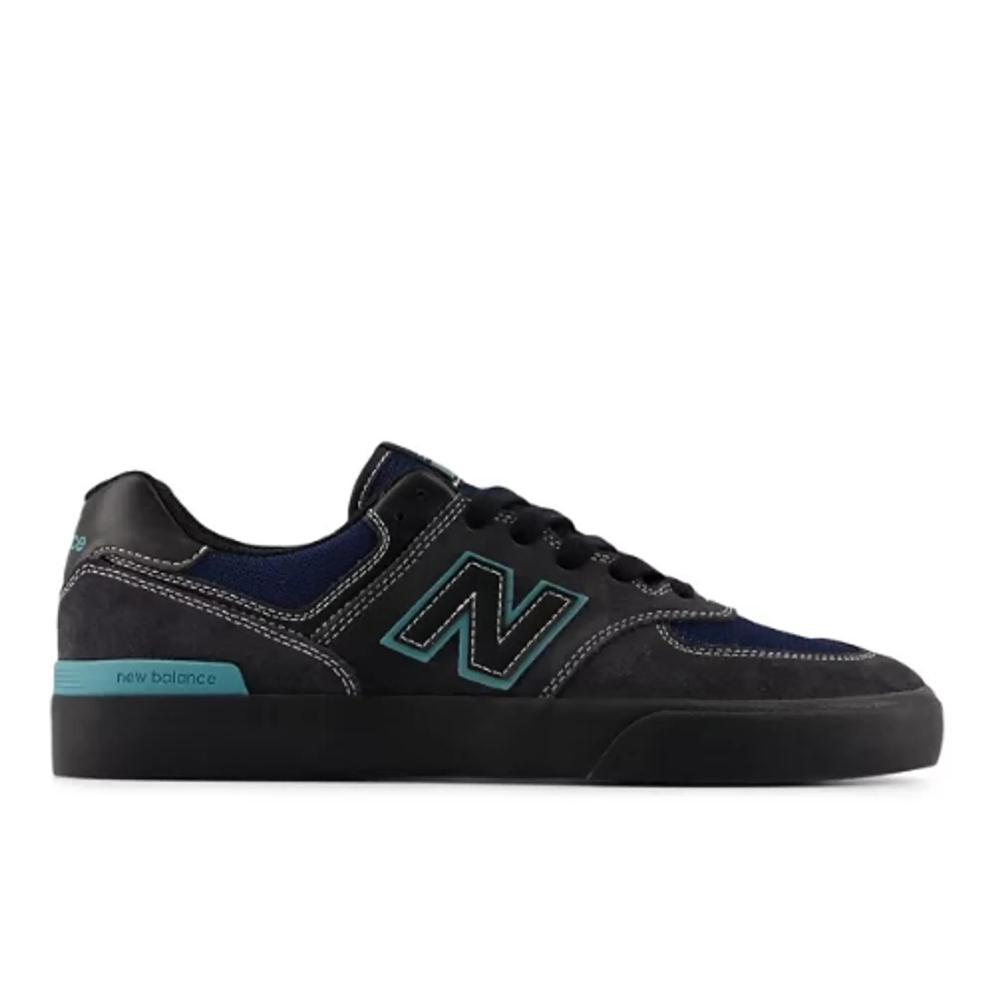 New Balance Unisex NB Numeric 574 Vulc in Black/Green Suede/Mesh