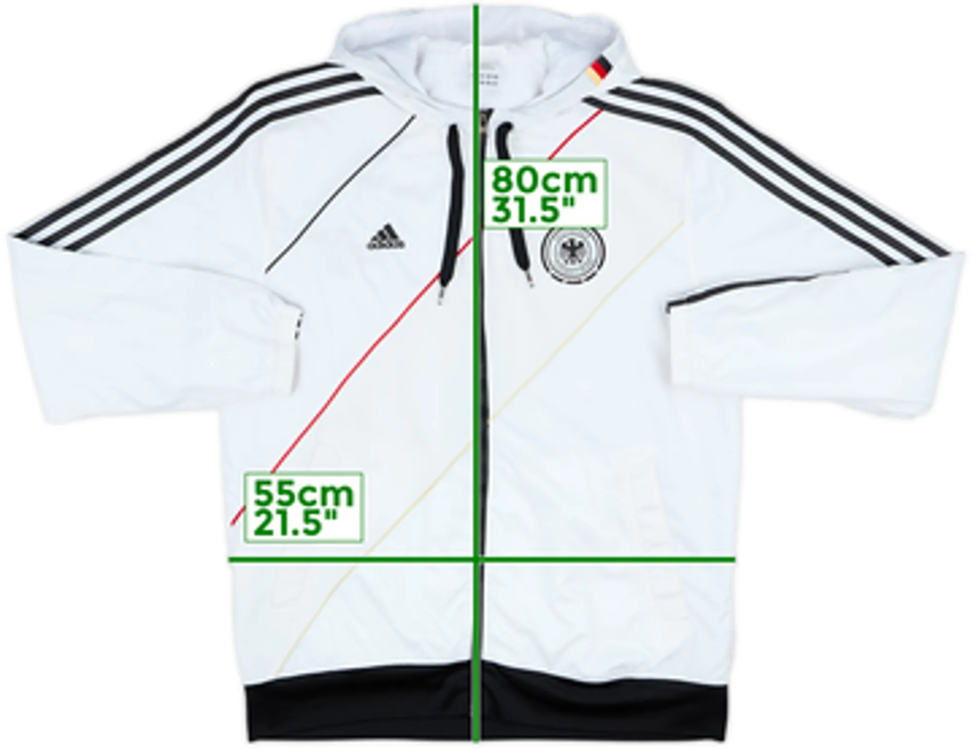 2012-13 Germany adidas Hooded Track Jacket - 6/10 - (M)
