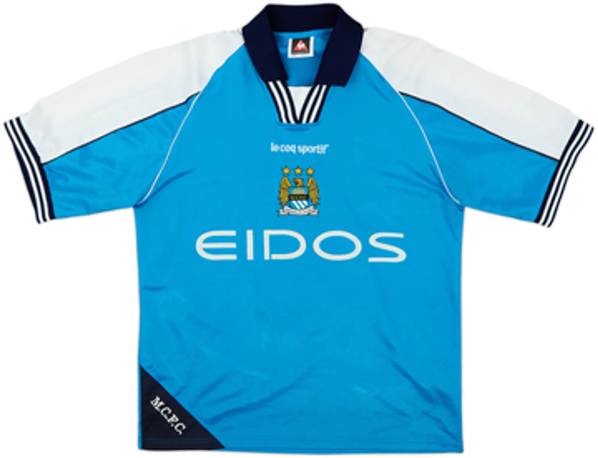 1999-01 Manchester City Home Shirt Dickov #9 - 8/10 - (S)