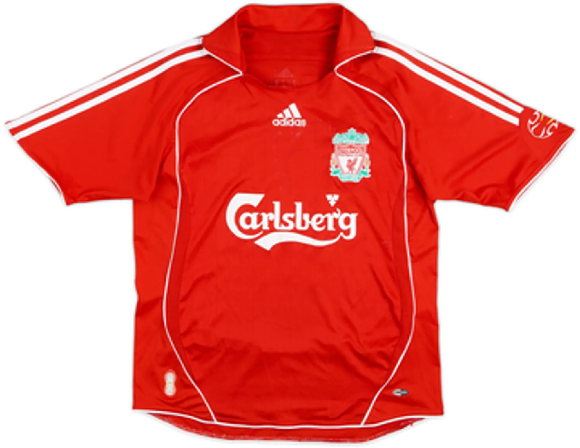 2006-08 Liverpool Home Shirt Bellamy #17 - 6/10 - (L.Boys)