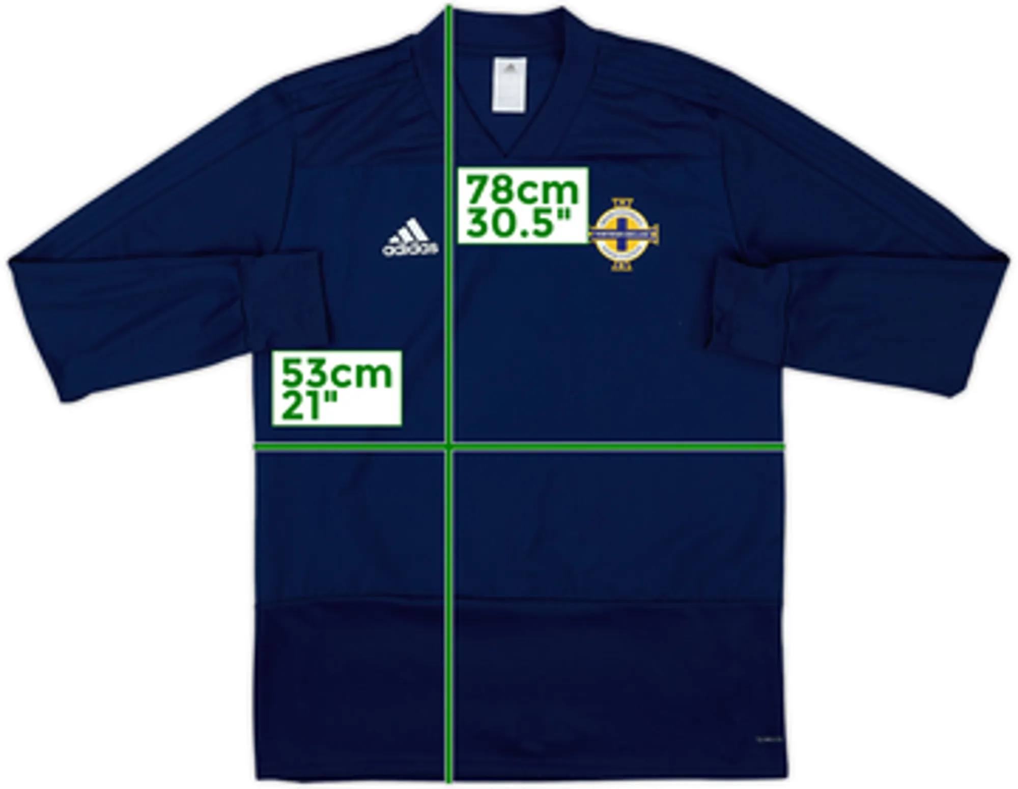 2018-19 Northern Ireland adidas Drill Top - 8/10 - (L)