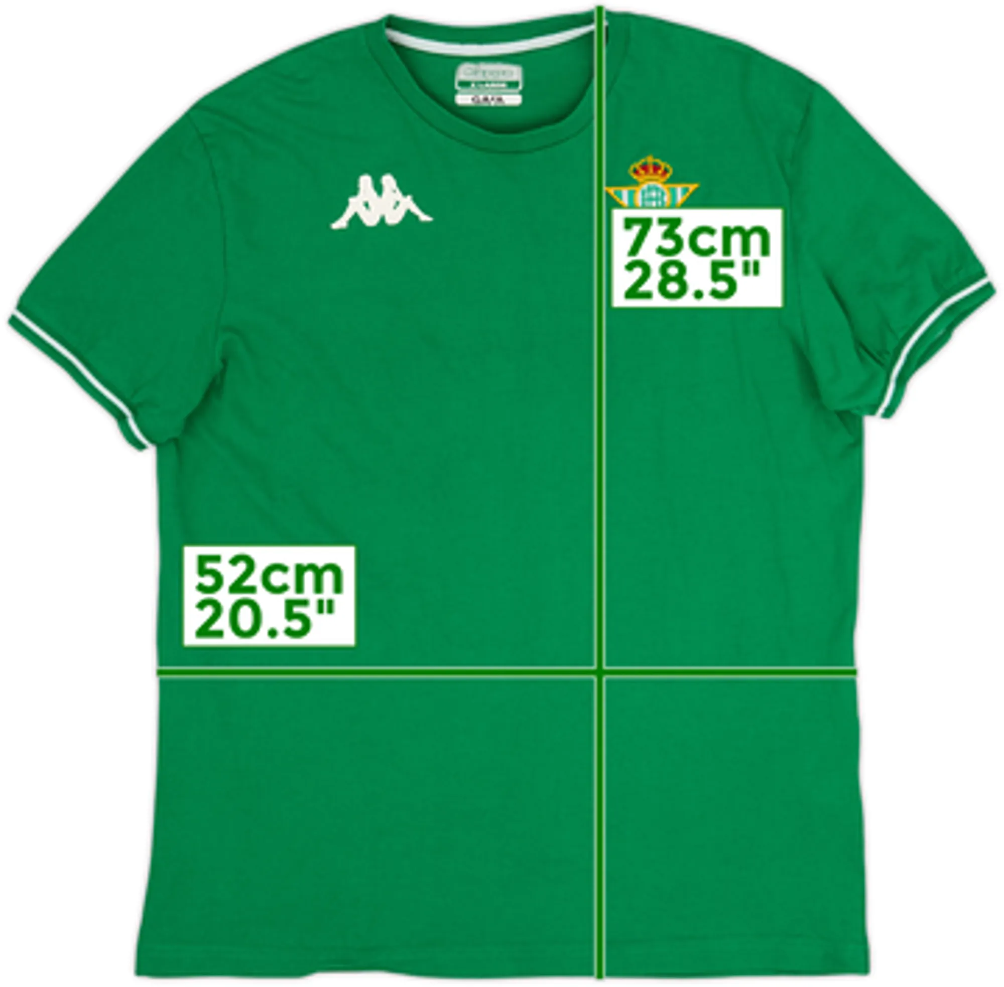 2020-21 Real Betis Kappa Cotton Tee - 10/10 - (XL)