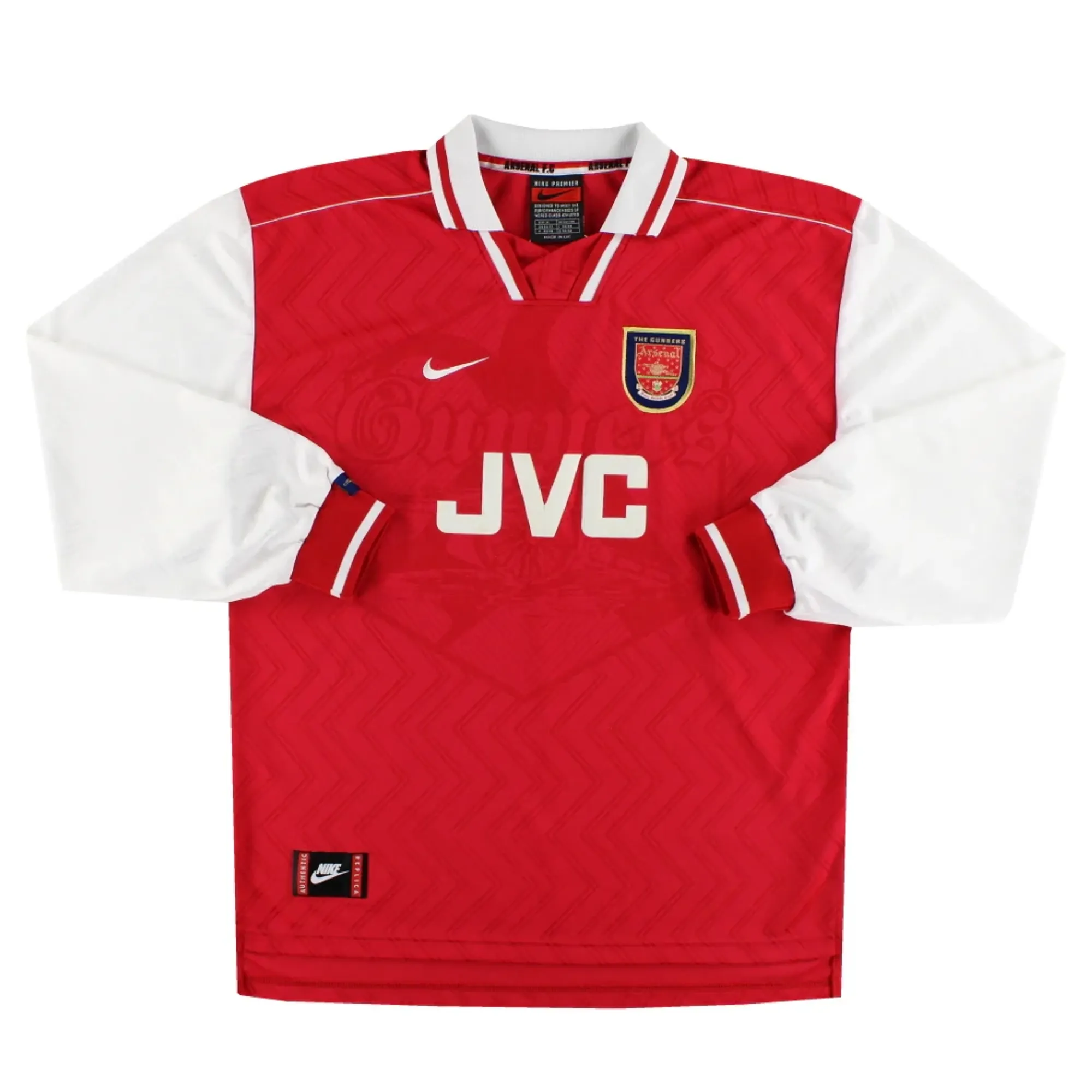 1996-98 Arsenal Nike Home Shirt L/S XL - Arsenal / Excellent 