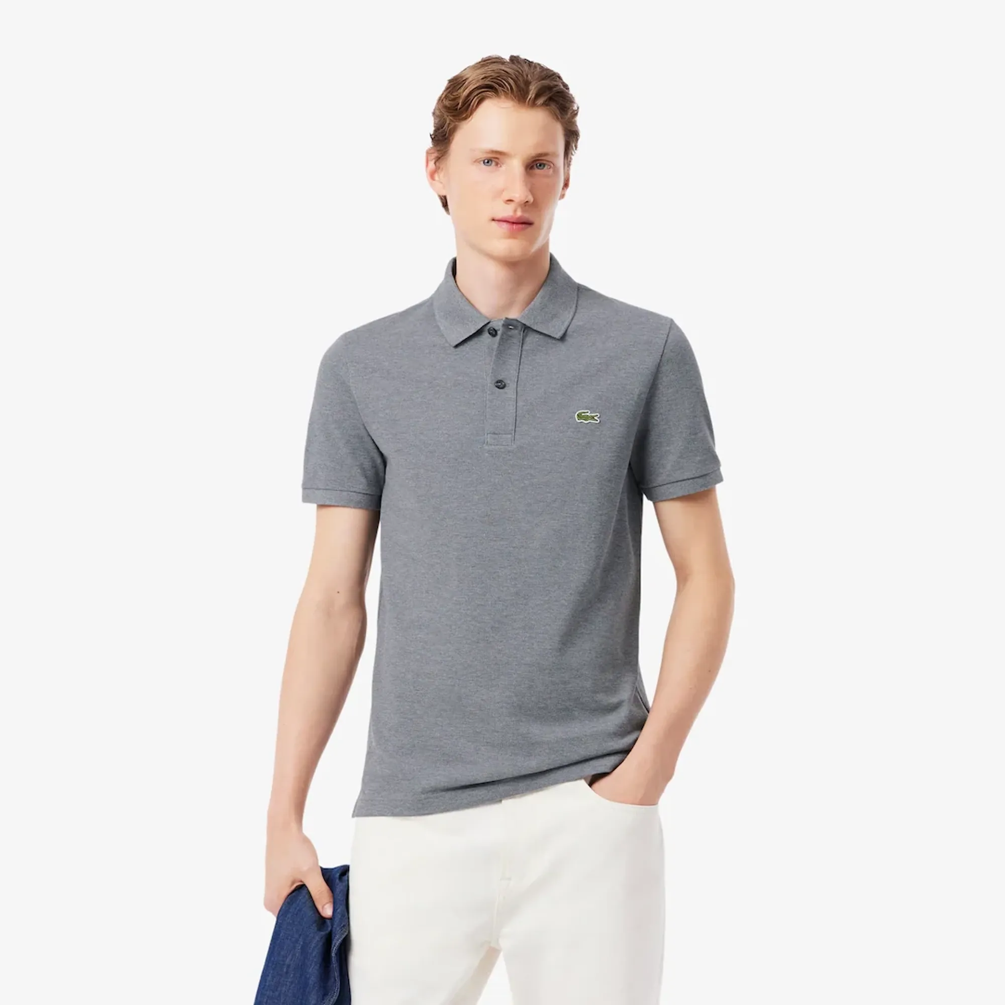 Lacoste Slim Fit L.12.12 Original Polo Shirt - Heathered Grey