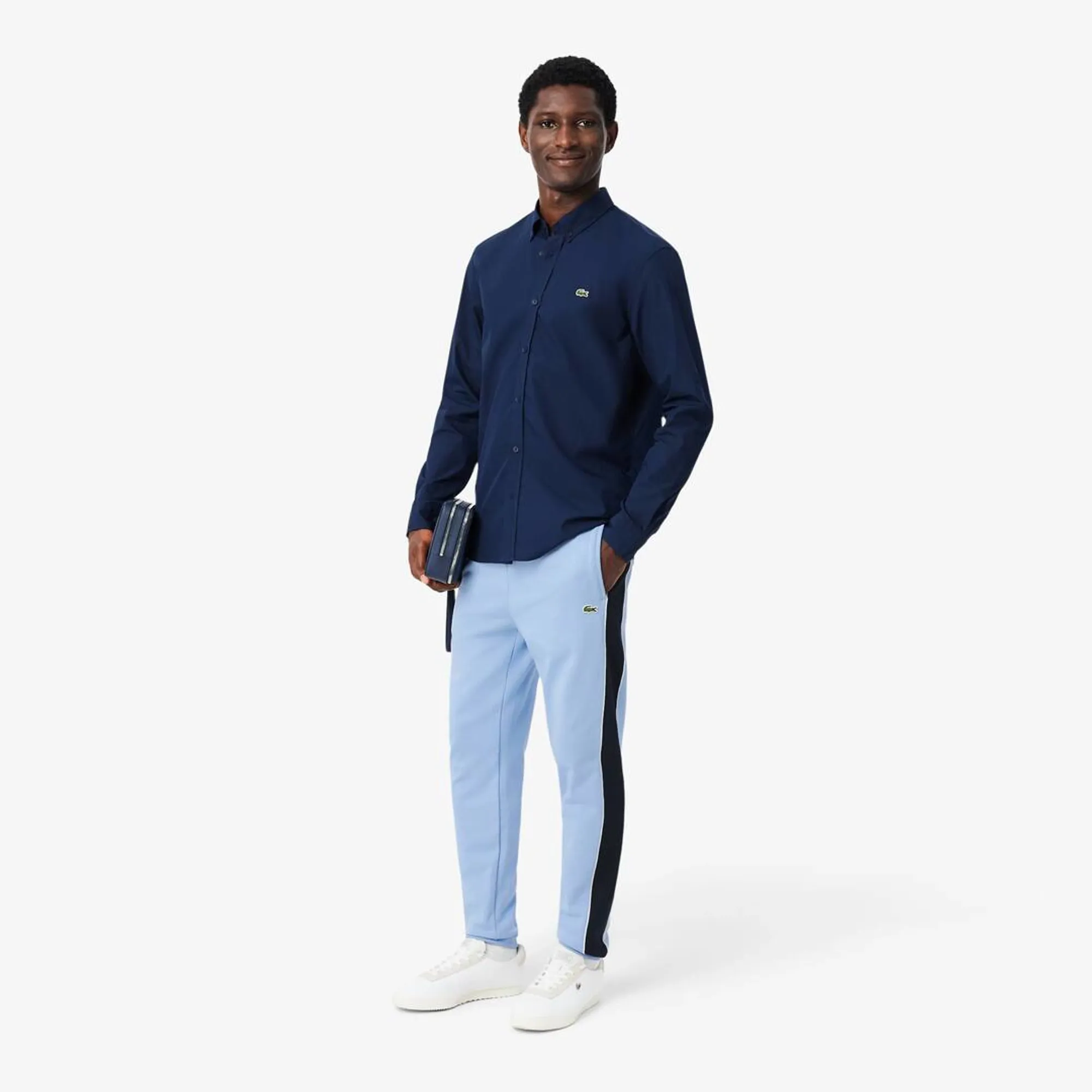 Lacoste Tapered Leg Sweatpants - Bleu Clair / Noir