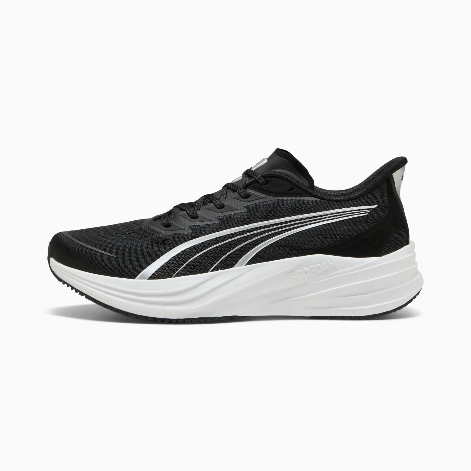 PUMA Darter Pro 2 Running Shoes Unisex, Black/Silver/White, size 10
