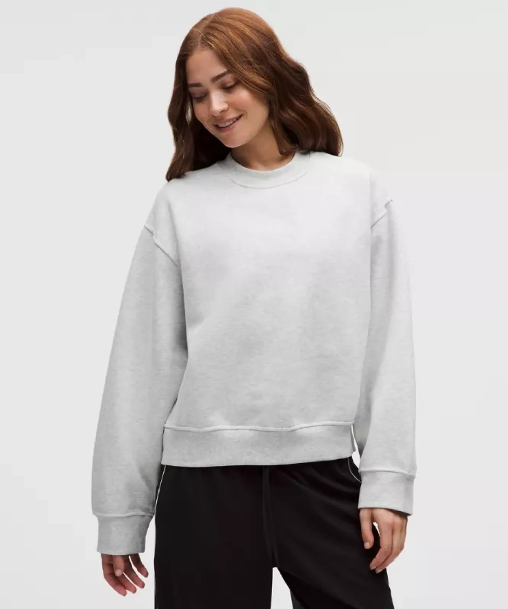 lululemon – Women's Steady State Crew Sweatshirt – Color Light Grey/Grey – Size Large