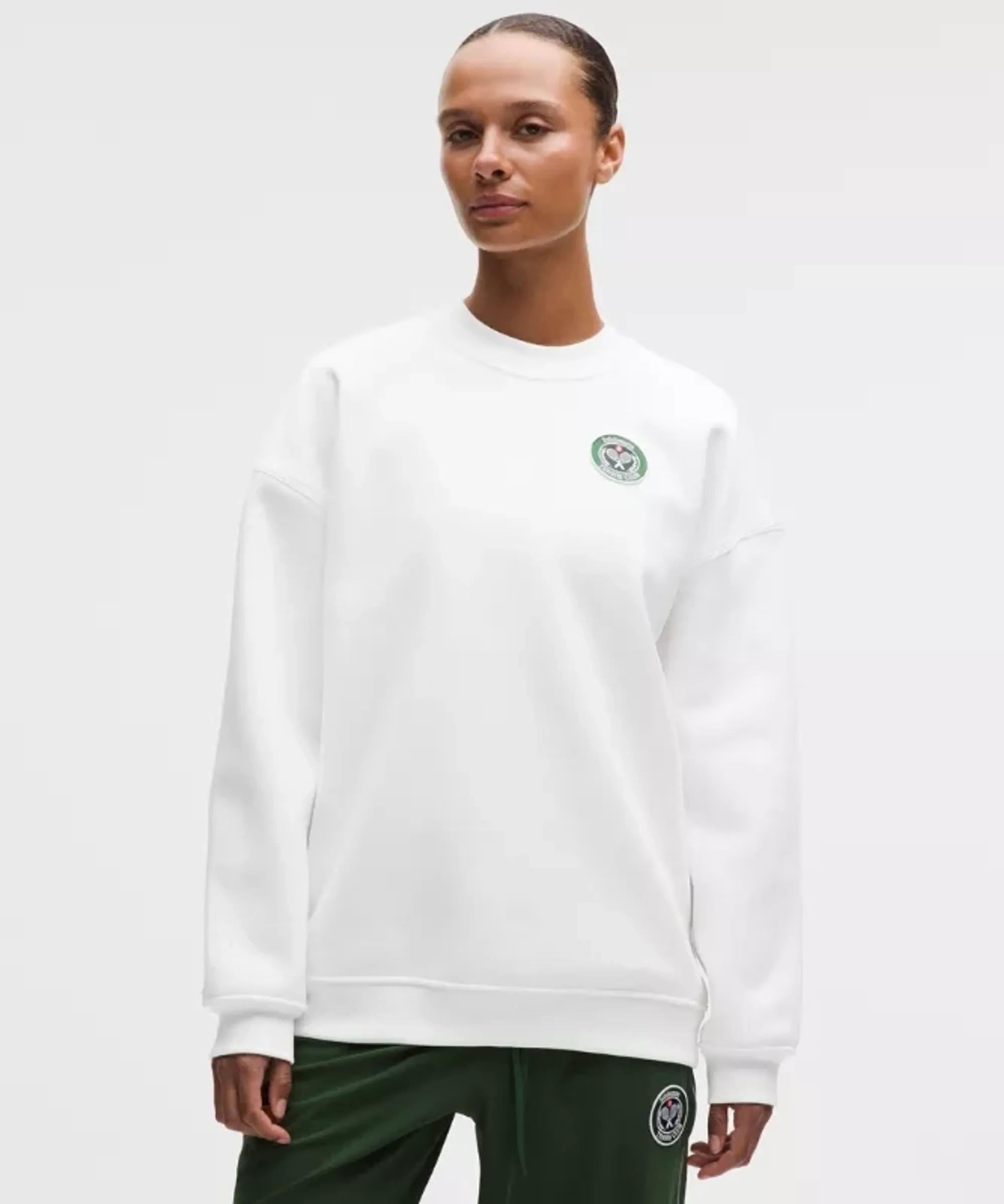 lululemon – Women's Big Cozy Ultra-Oversized Pullover Hoodie Tennis Club – Color White – Size Large