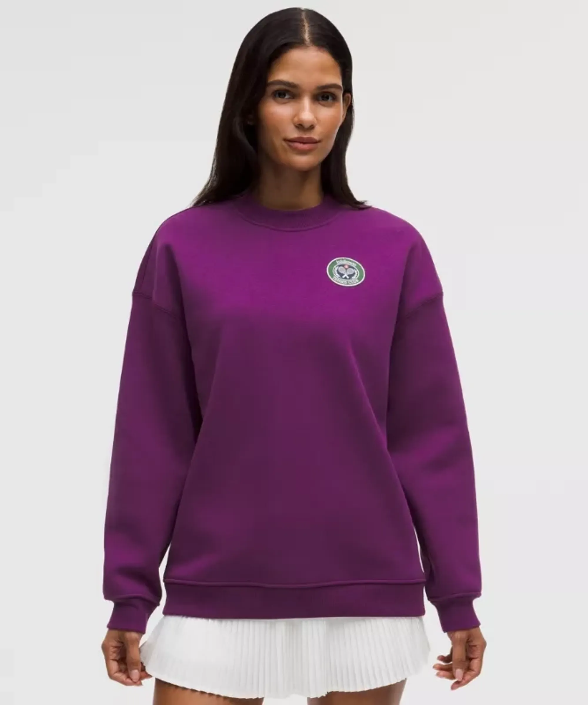 lululemon – Women's Big Cozy Ultra-Oversized Pullover Hoodie Tennis Club – Color Purple – Size Large