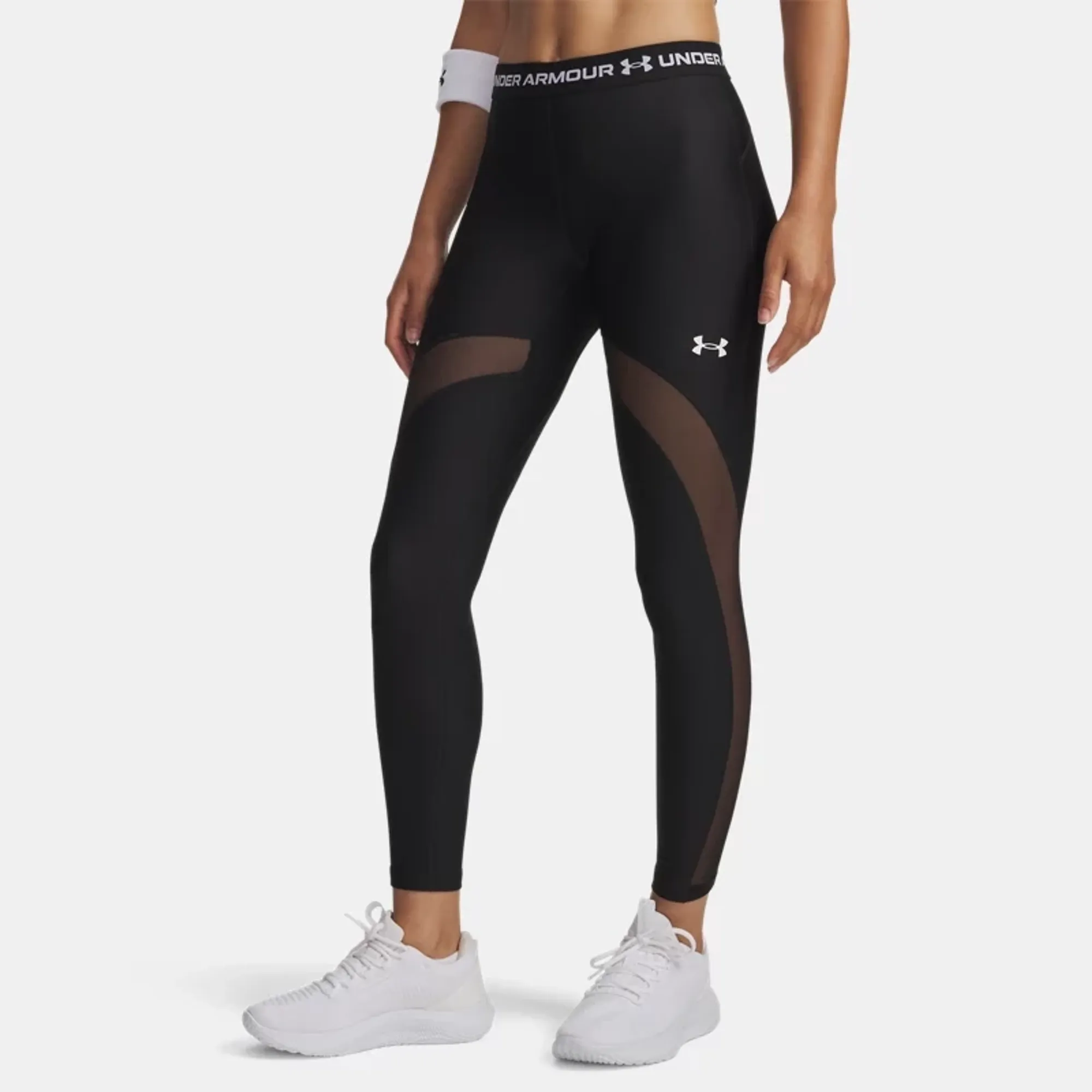 HeatGear® Mesh Women's Leggings Ultimate Black / White L
