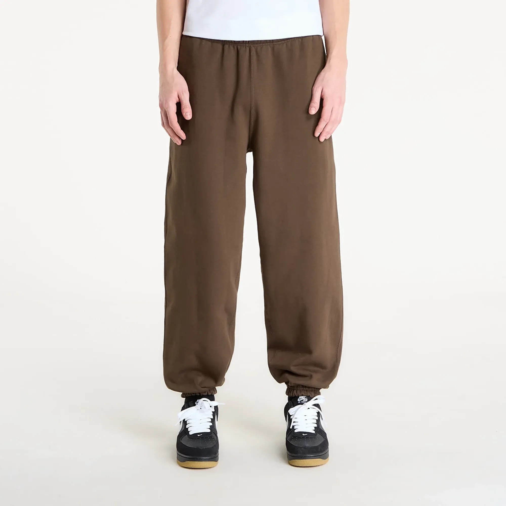 Pants Nike Solo Swoosh Men's Cuffed Fleece Pants Dark Hazel/ White Xxl