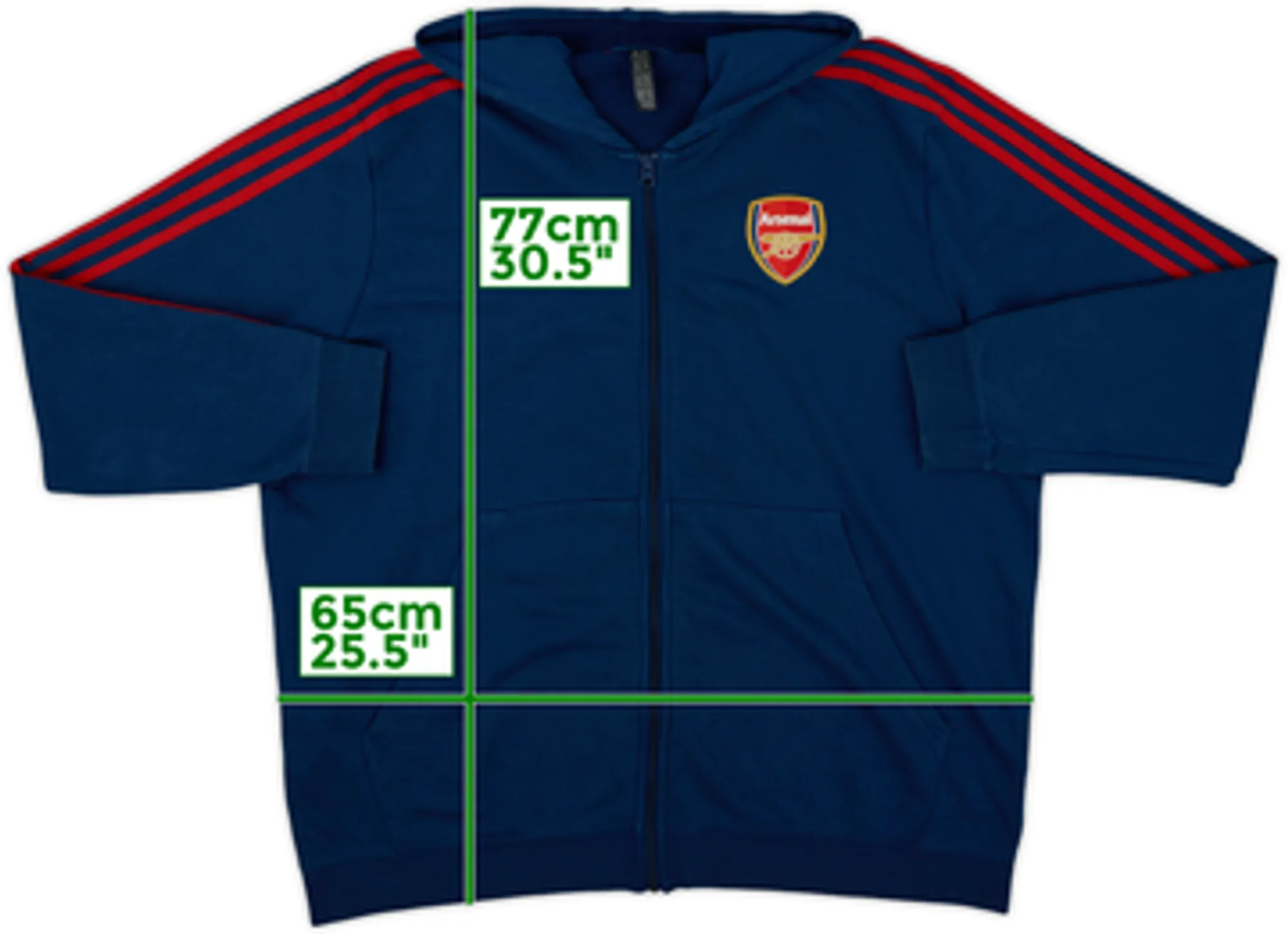 2019-20 Arsenal adidas Hooded Zip Top - 6/10 - (XXL)