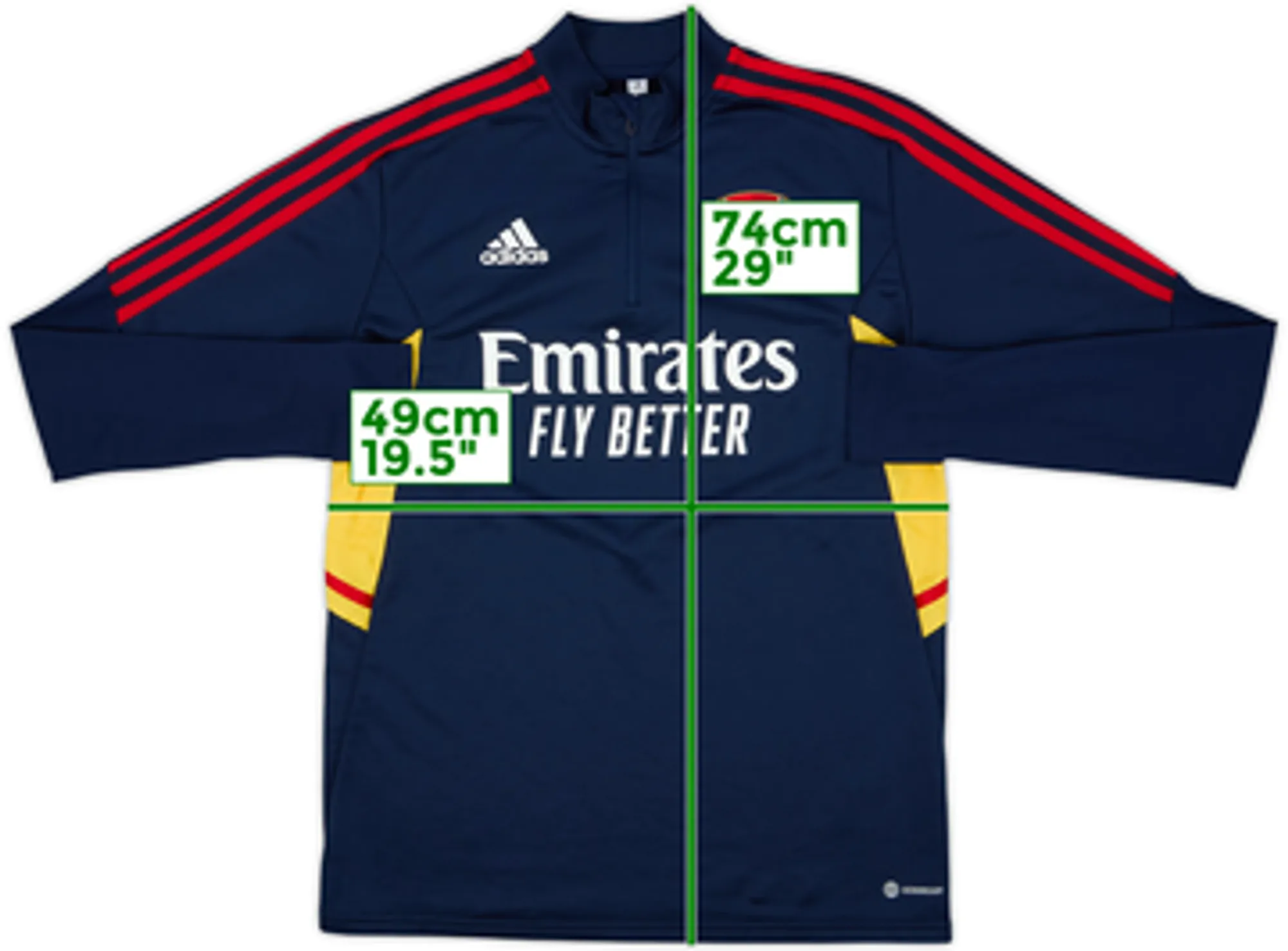 2021-22 Arsenal adidas 1/4 Zip Training Top - 8/10 - (L)