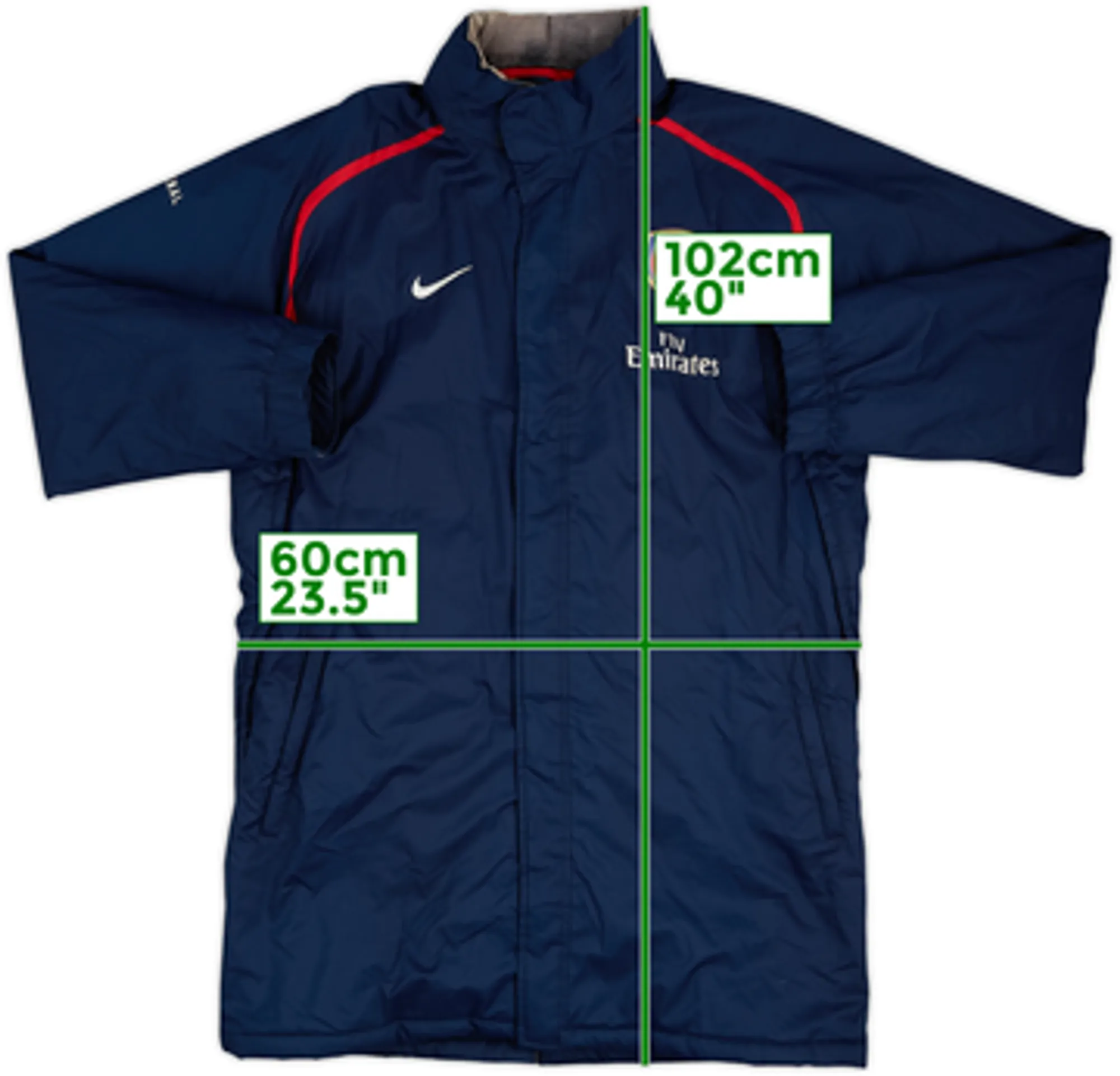 2006-07 Arsenal Nike Padded Bench Coat - 8/10 - (L)