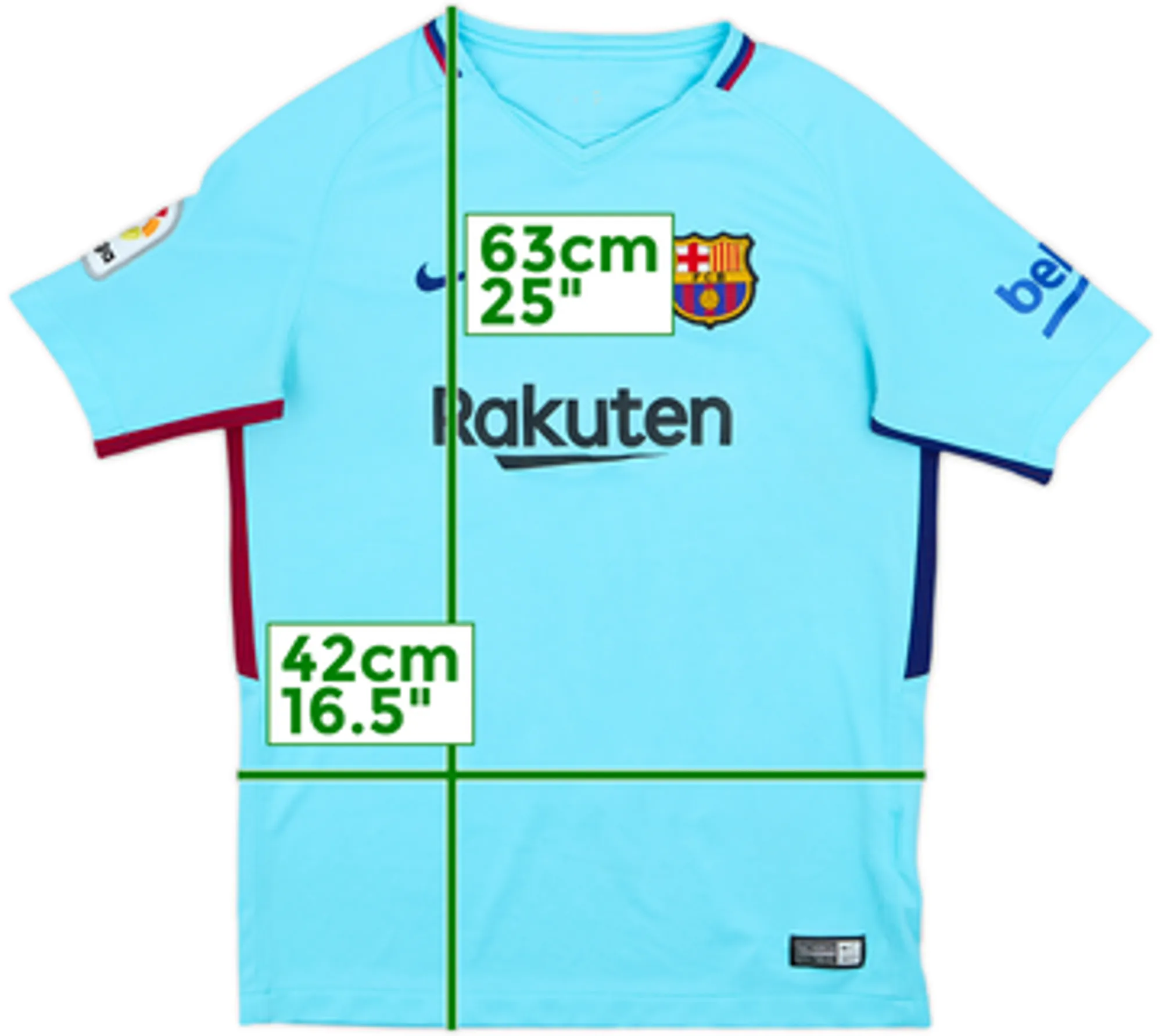 2017-18 Barcelona Away Shirt - 8/10 - (L.Boys)