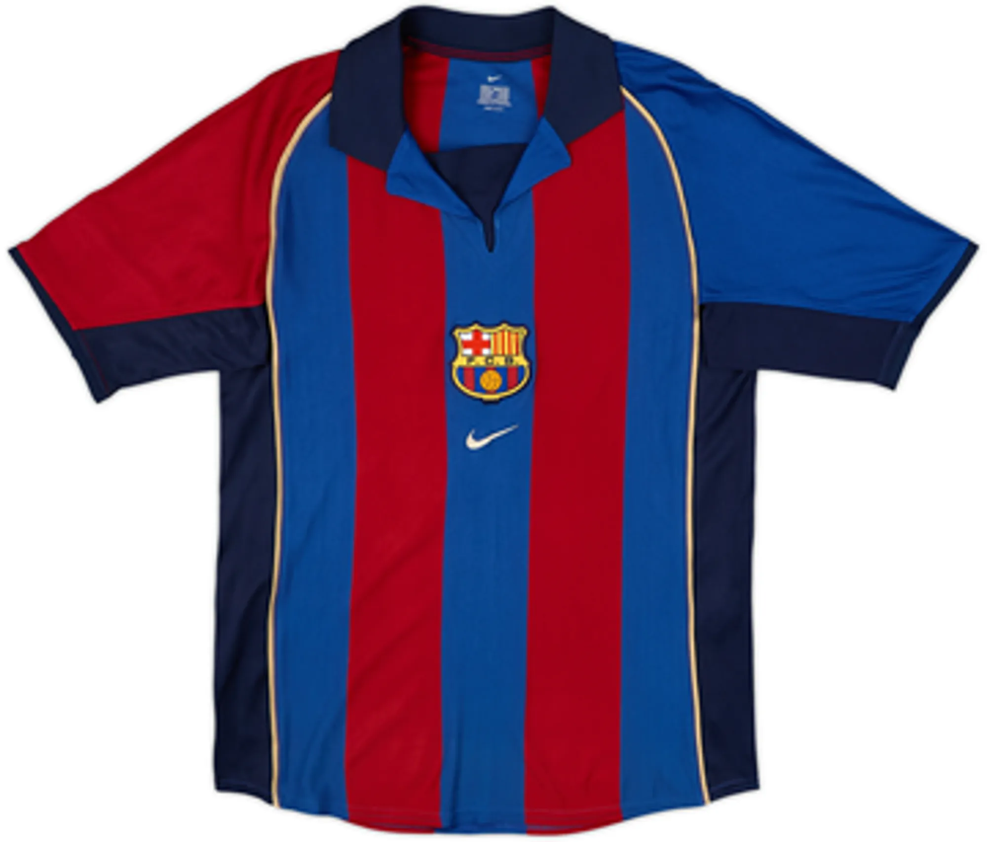 2001-02 Barcelona Home Shirt Rivaldo #10 - 8/10 - (L)