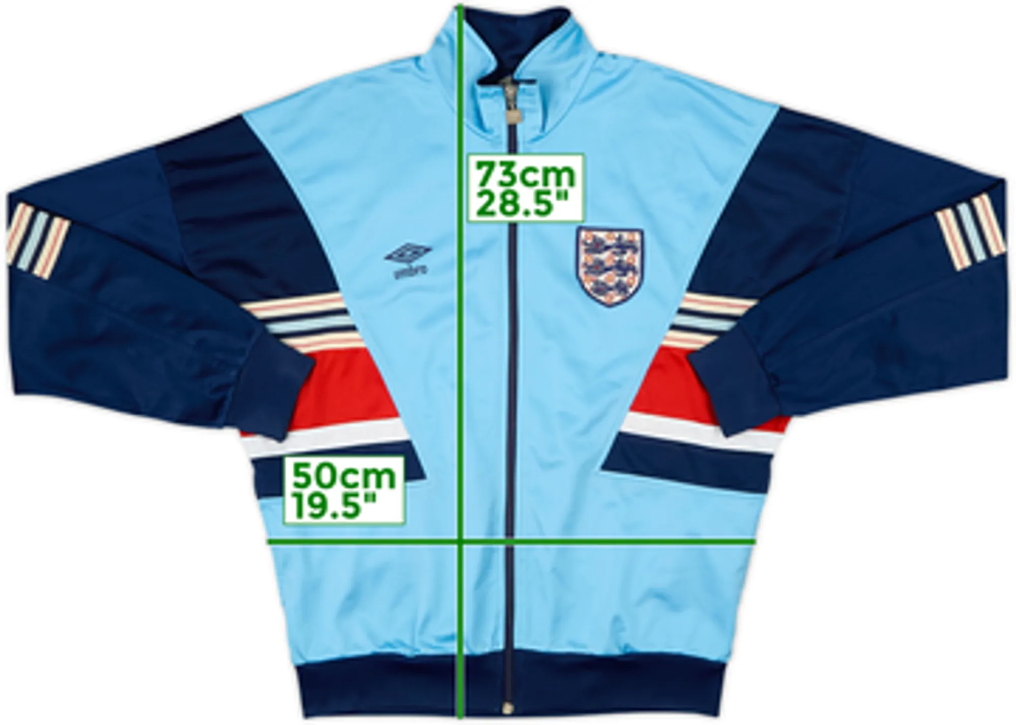 1988-90 England Umbro Track Jacket - 8/10 - (M)