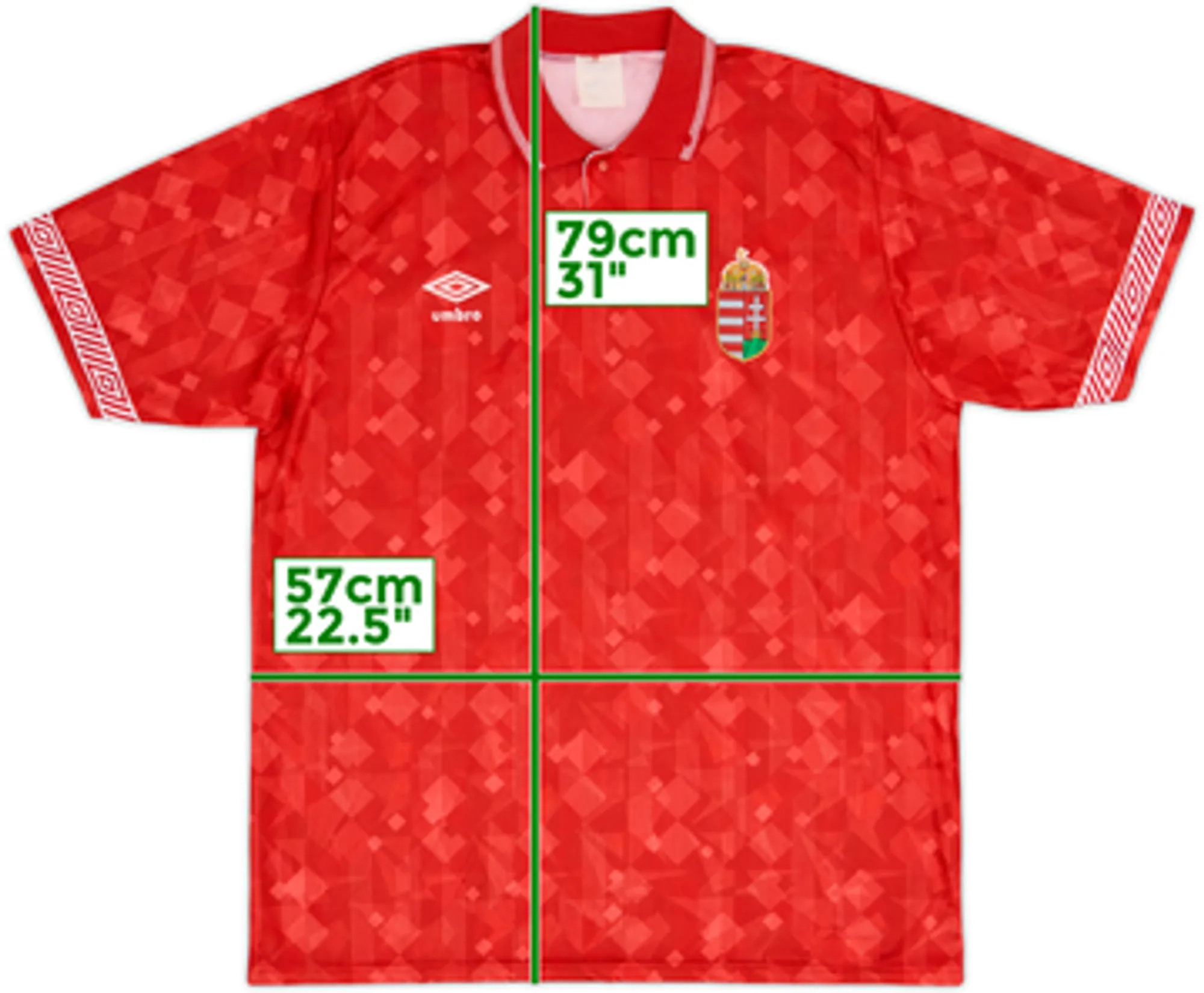 1990-93 Hungary Home Shirt - 8/10 - (L)