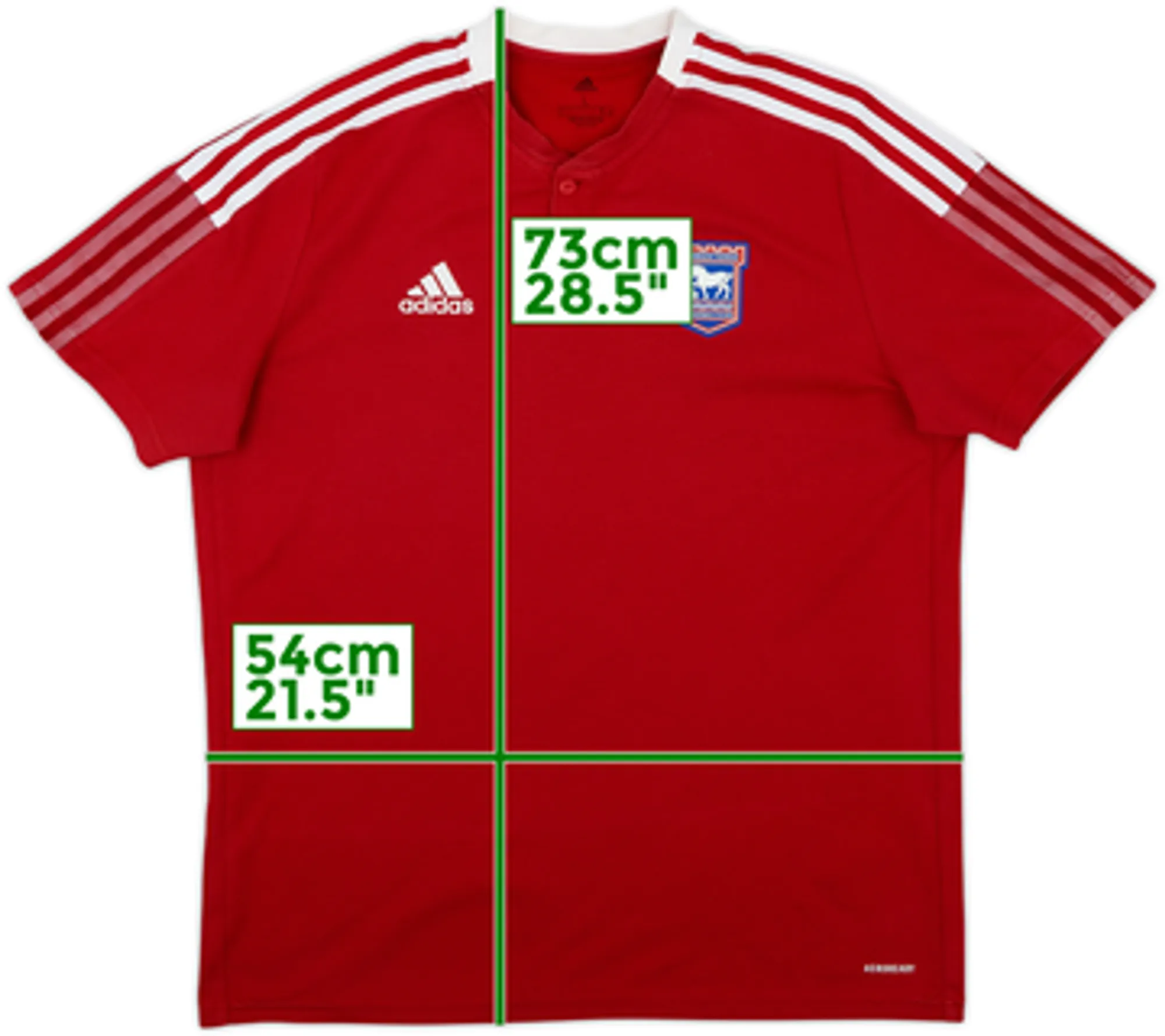 2021-22 Ipswich adidas Polo Shirt - 8/10 - (L)