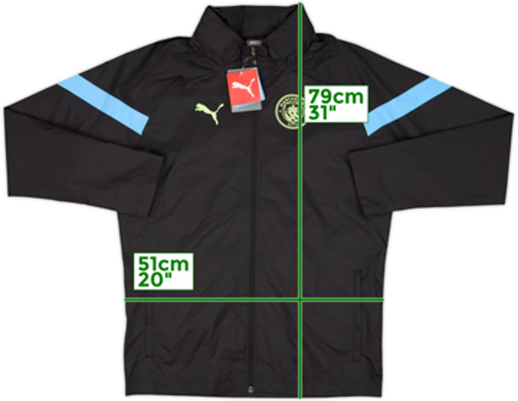 2022-23 Manchester City Puma Hooded Rain Jacket (M)