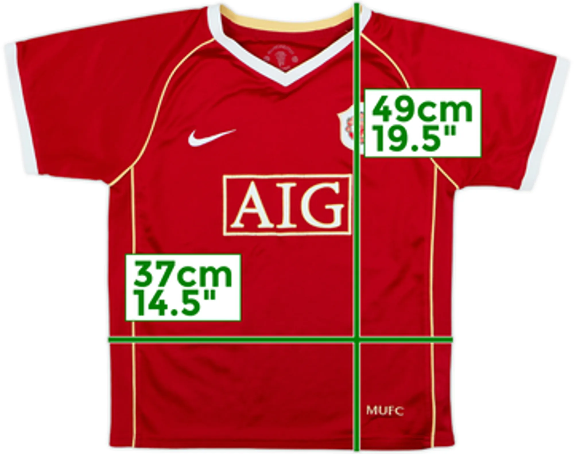 2006-07 Manchester United Home Shirt - 6/10 - (6-7 Years)