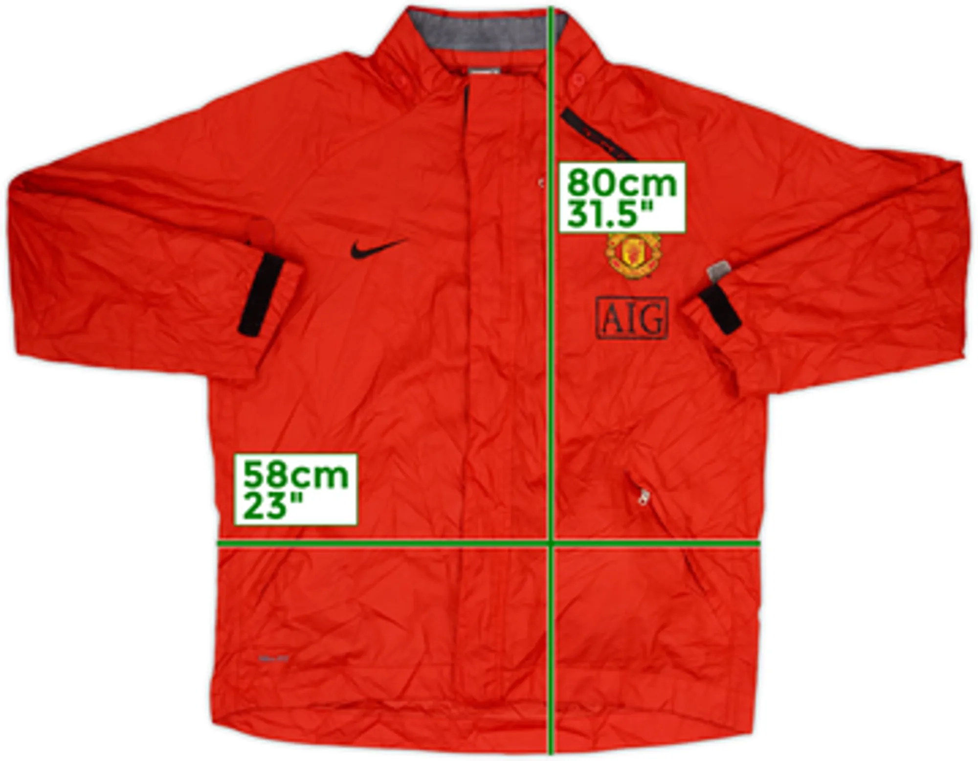 2007-08 Manchester United Nike Hooded Rain Jacket - 5/10 - (M)