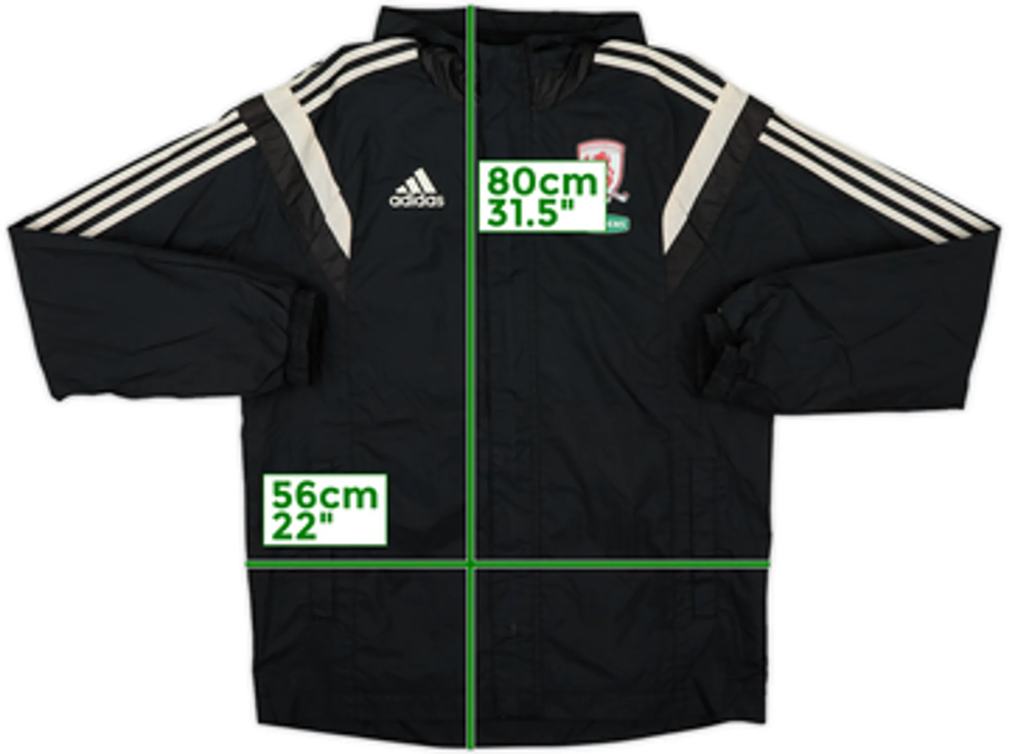 2014-15 Middlesbrough adidas Hooded Rain Jacket - 6/10 - (M)