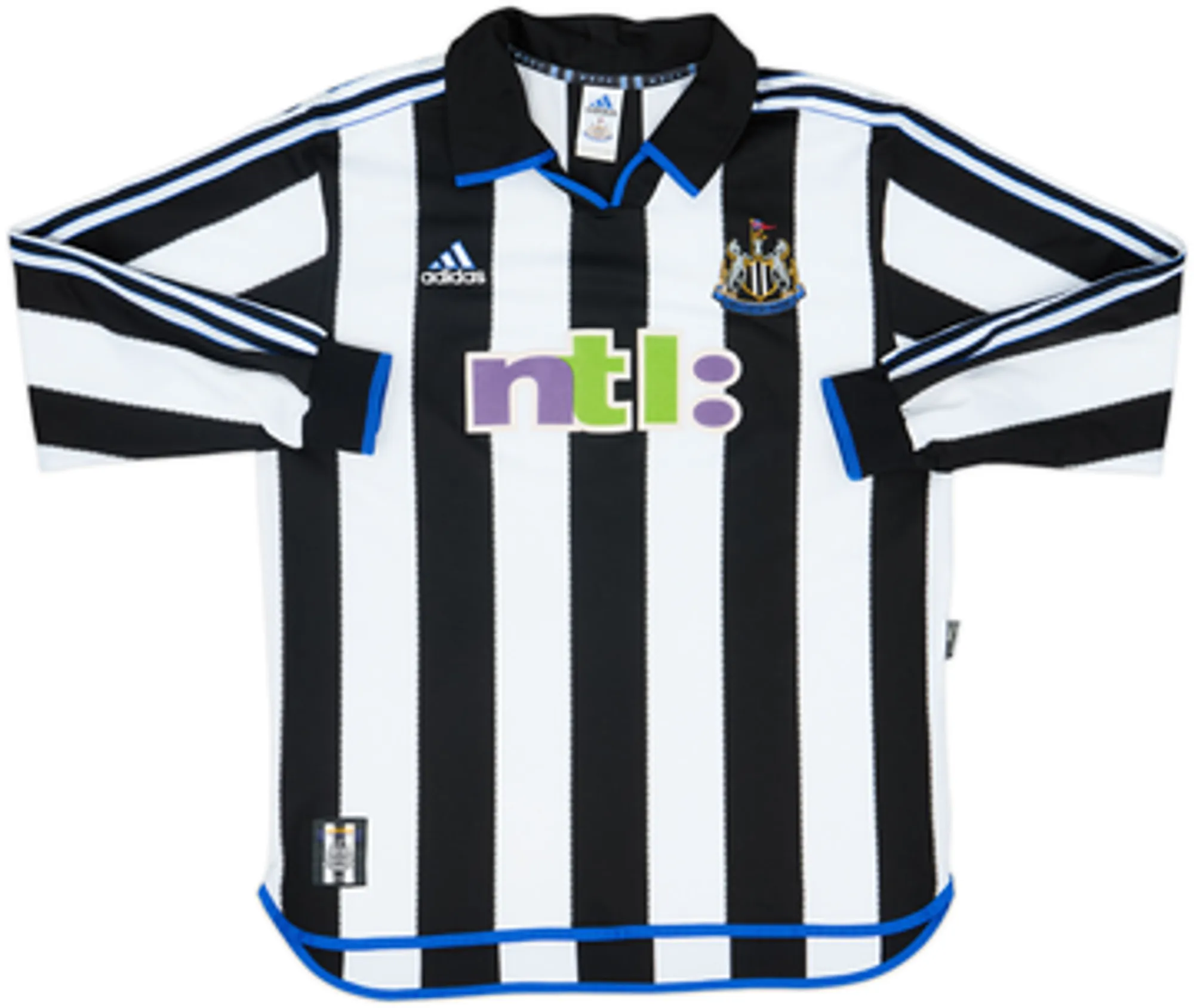 2000-01 Newcastle Home L/S Shirt Shearer #9 - 8/10 - (L)