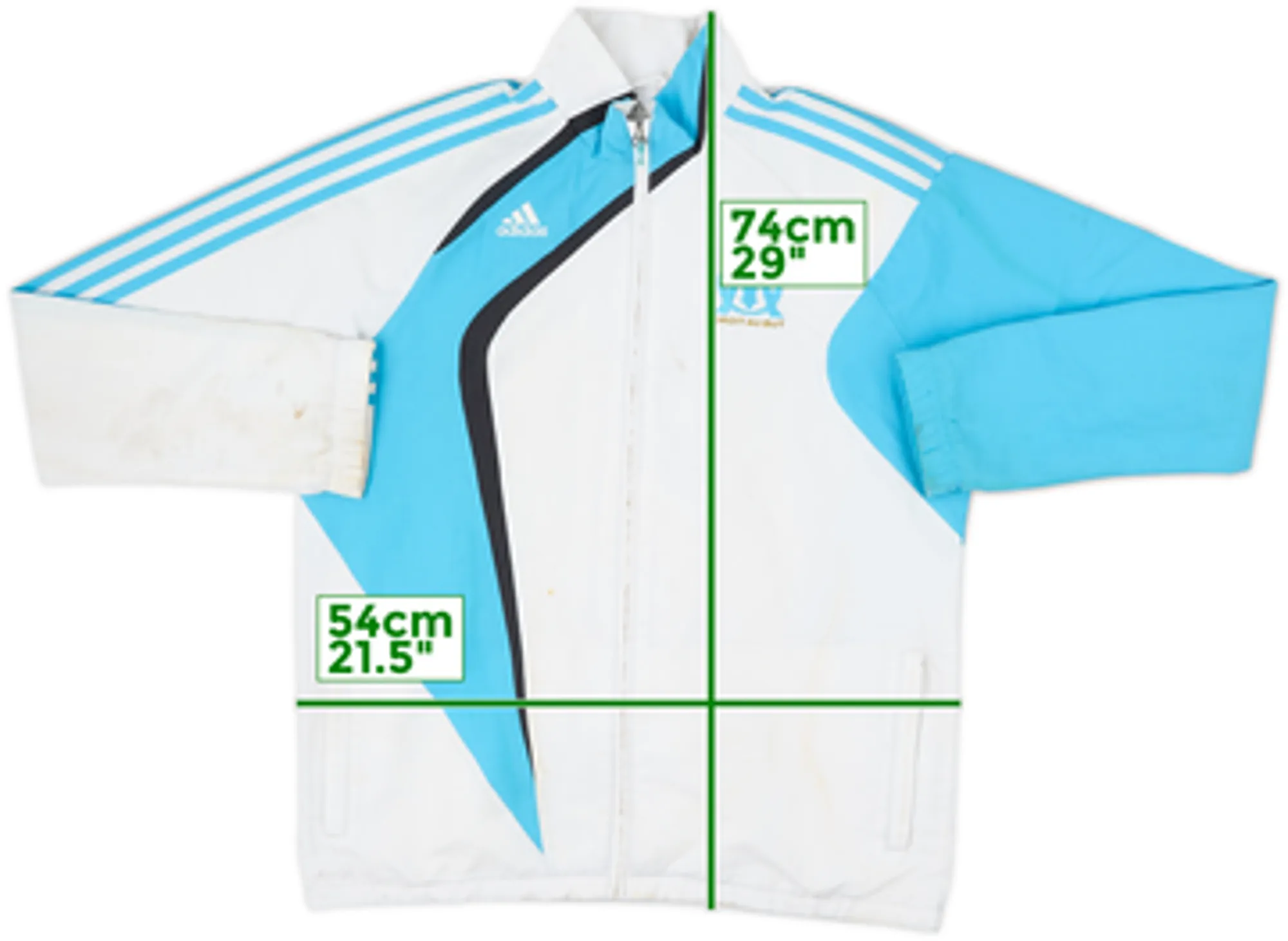 2009-10 Olympique Marseille adidas Track Jacket - 4/10 - (XL.Boys)