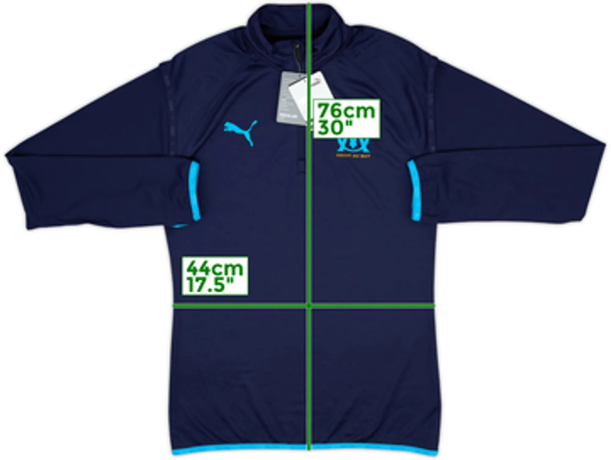 2020-21 Olympique Marseille Puma 1/4 Zip Drill Top (S)
