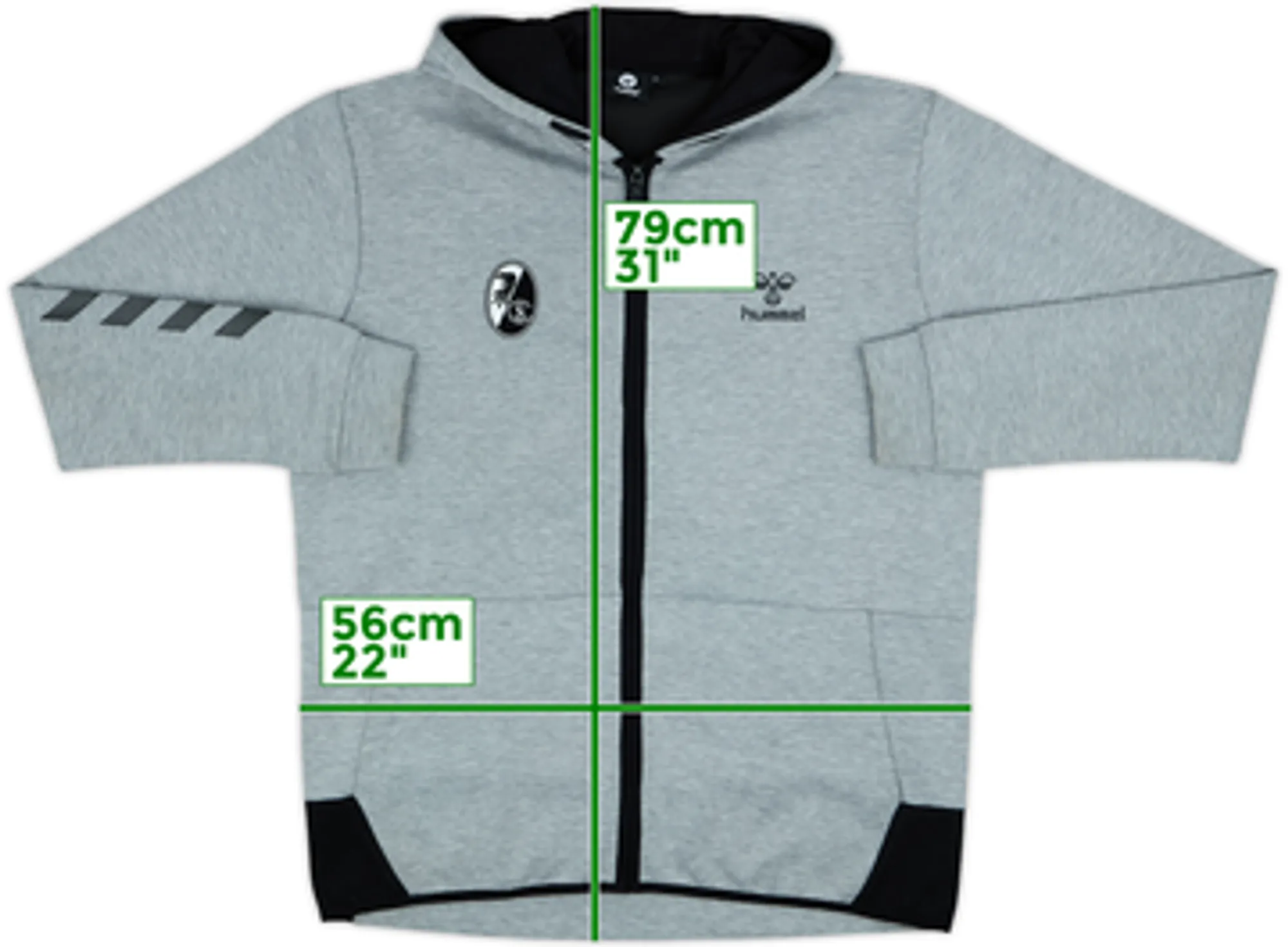 2018-19 Freiburg Hummel Hooded Track Jacket - 8/10 - (XL)