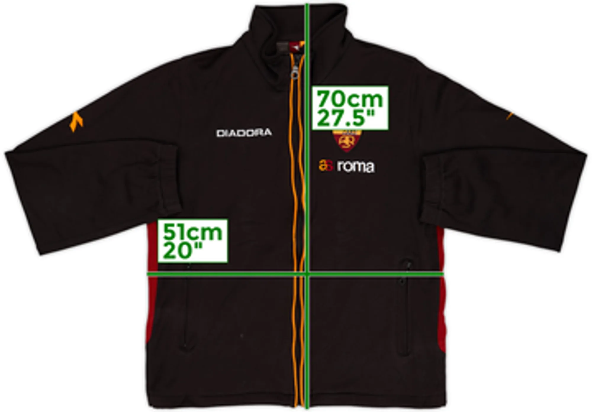 2004-05 Roma Diadora Hooded Rain Jacket - 8/10 - (M)
