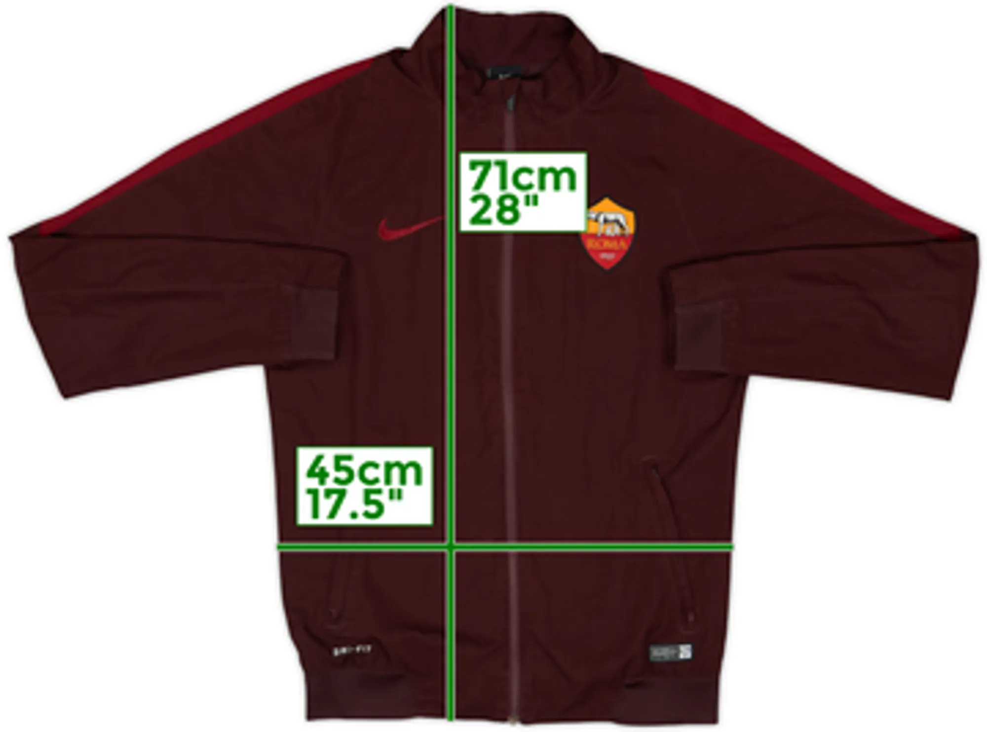 2015-16 Roma Nike Track Jacket - 6/10 - (S)